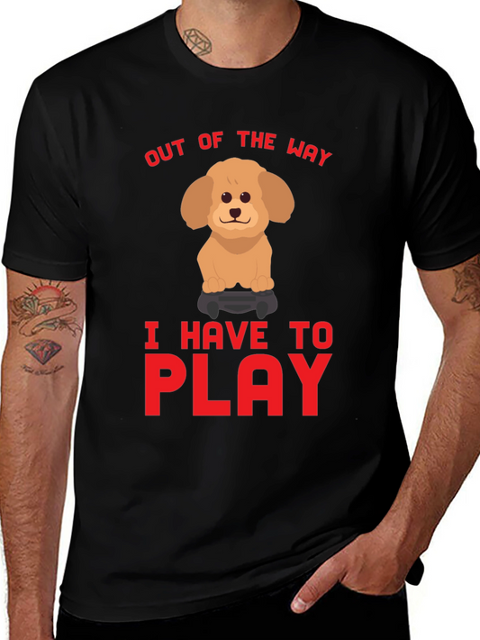 Out Of The Way Dog Gamer T-Shirt