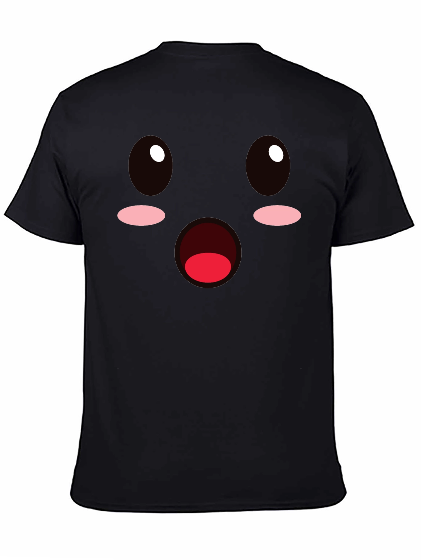 Funny Emoji Face Black T-Shirt