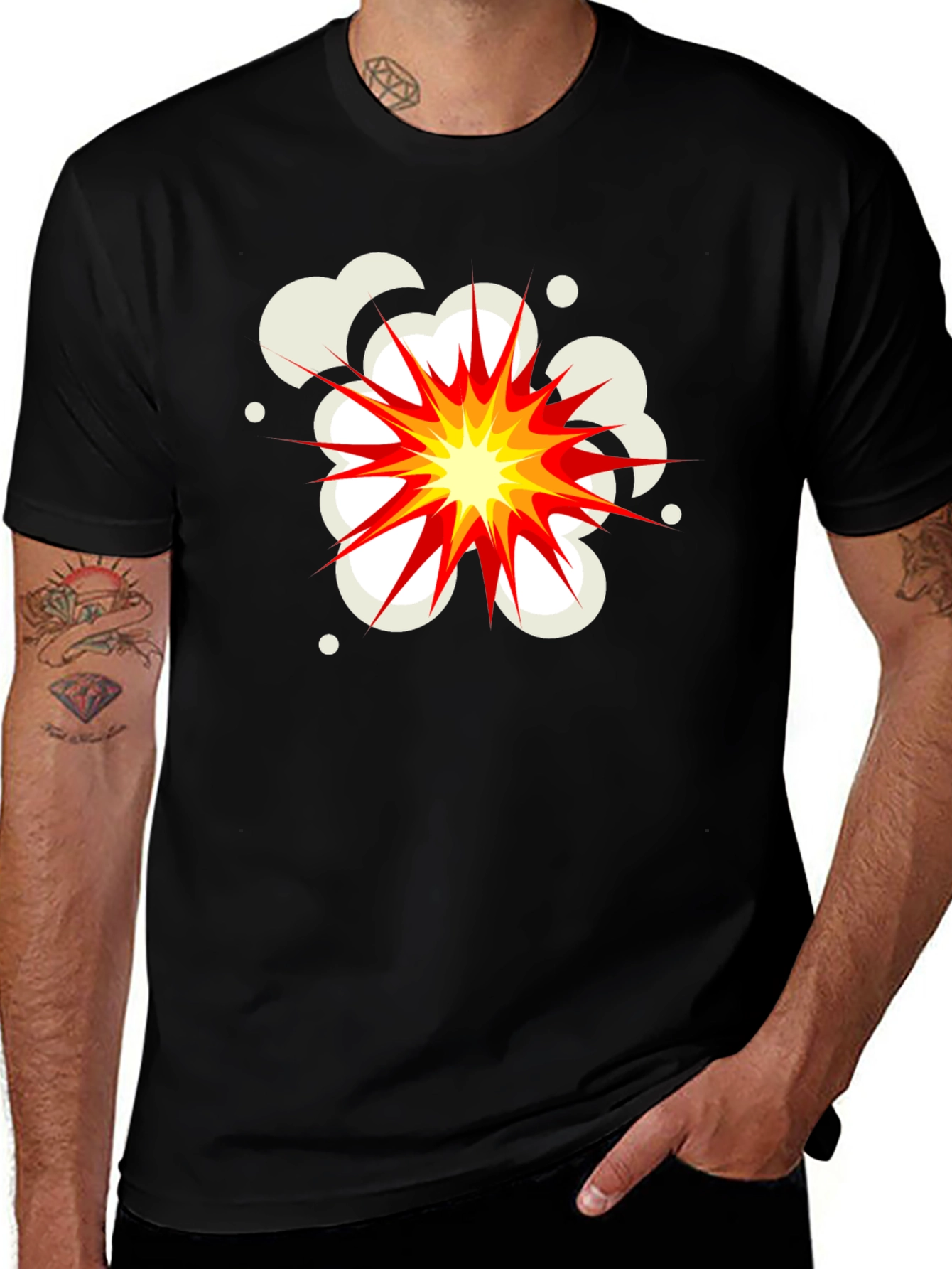 Explosion Graphic Black T-Shirt