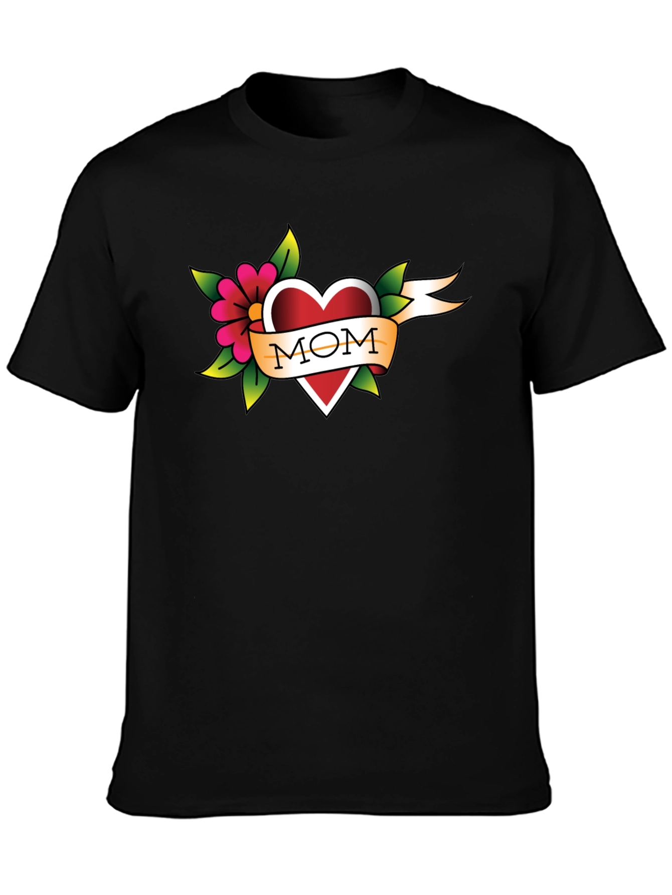 Mom Tattoo Style Heart T-Shirt
