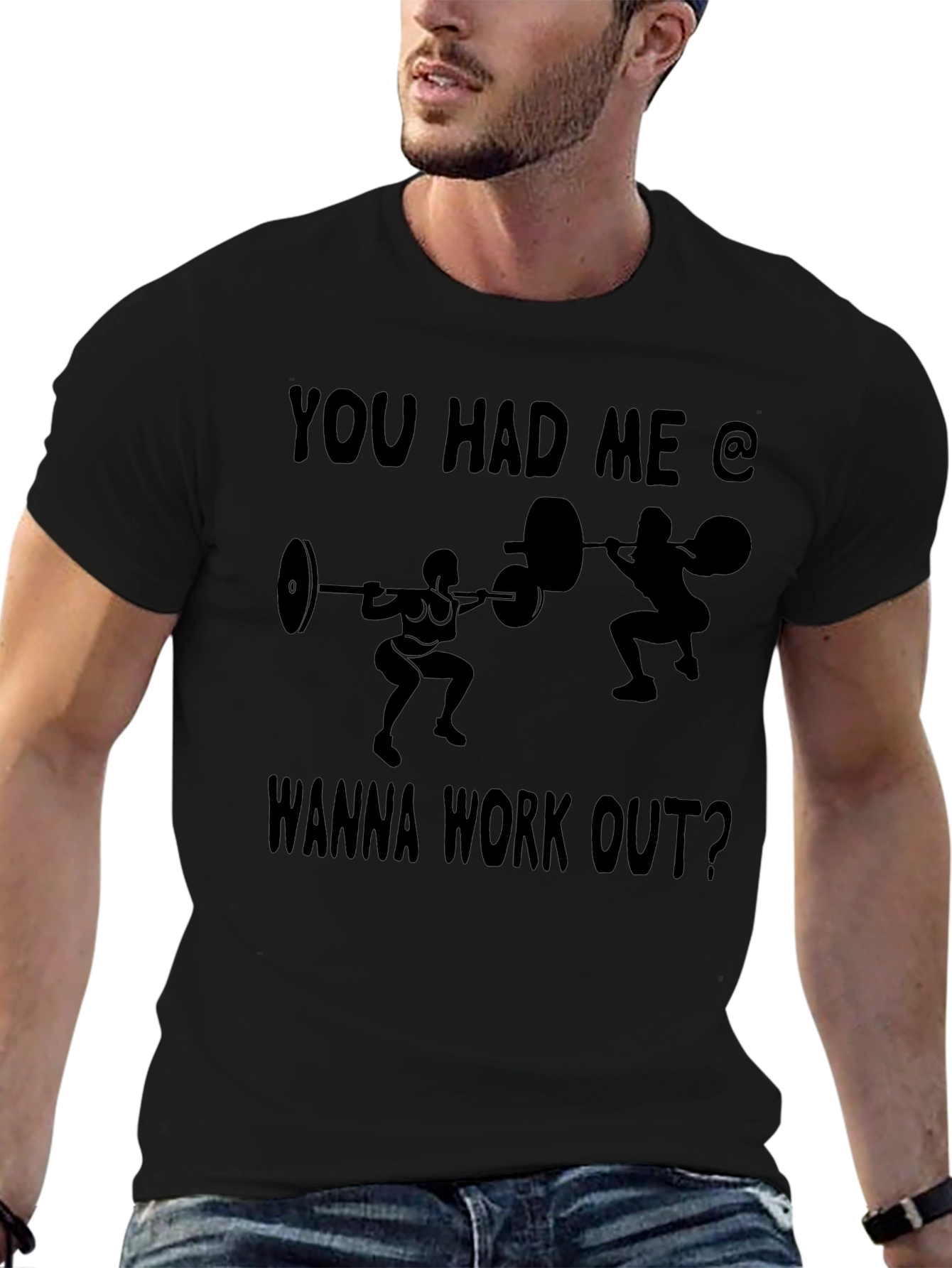 Workout Motivation Black Graphic Tee