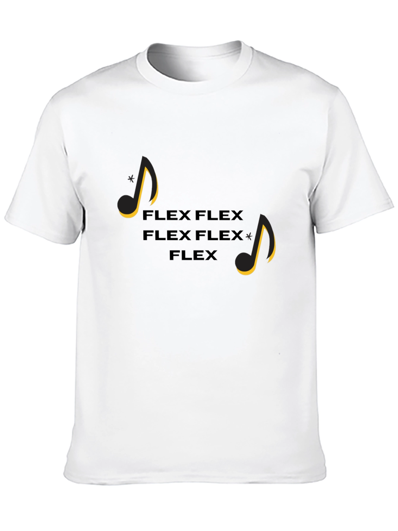Flex Music Notes Graphic Tee - Black