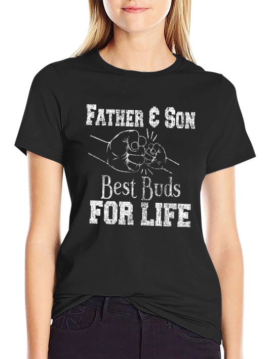 Father & Son Best Buds For Life Black T-Shirt