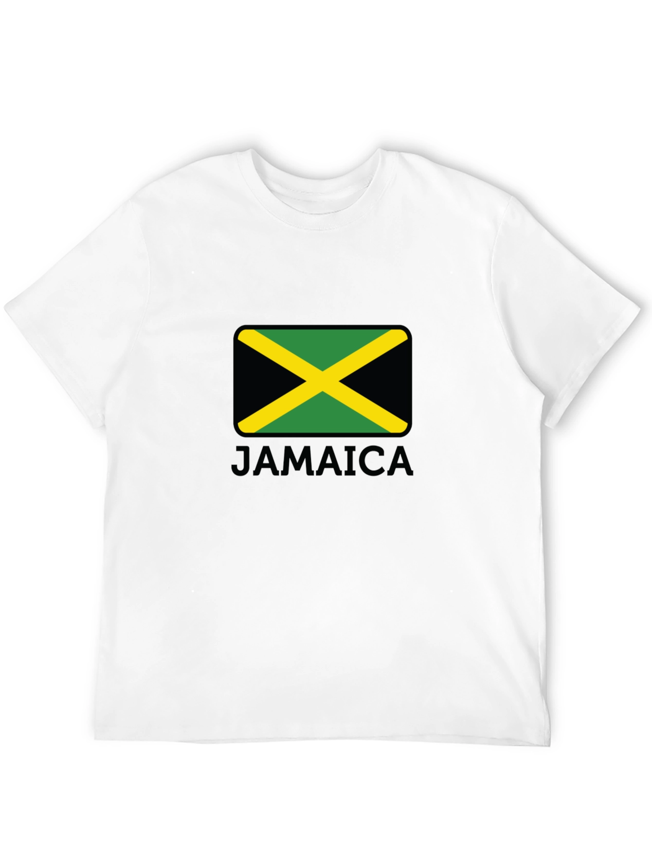 Jamaica Flag Graphic T-Shirt - Black Cotton Tee