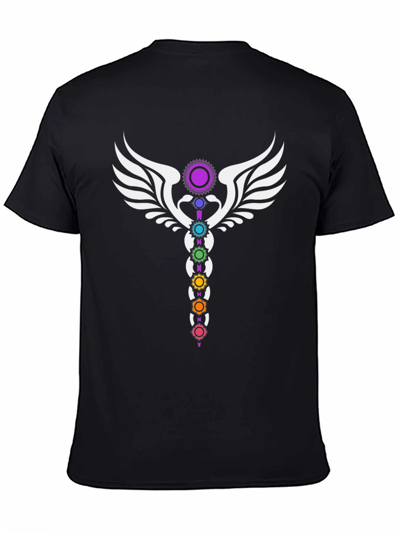 Chakra Wings Black Graphic Tee
