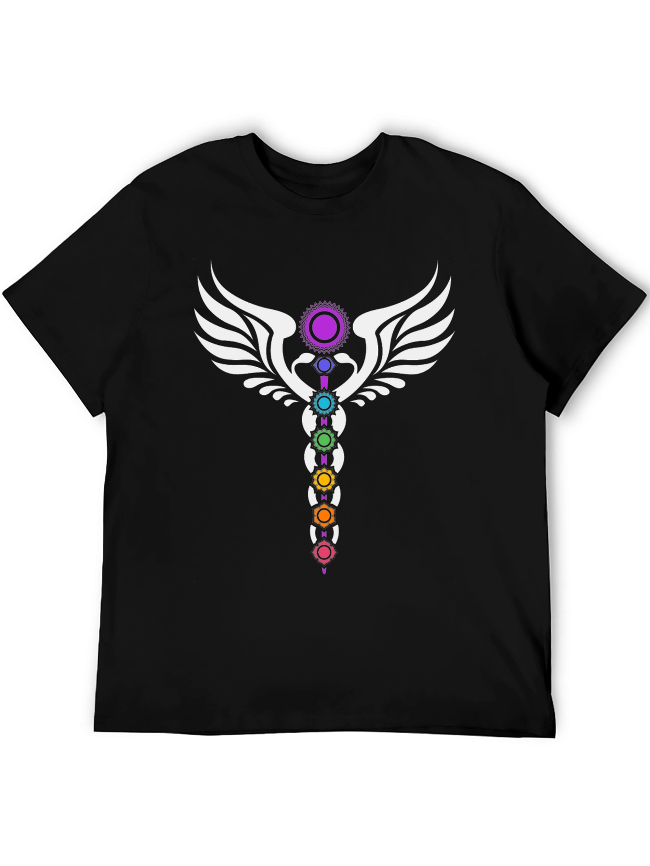 Chakra Wings Black Graphic Tee