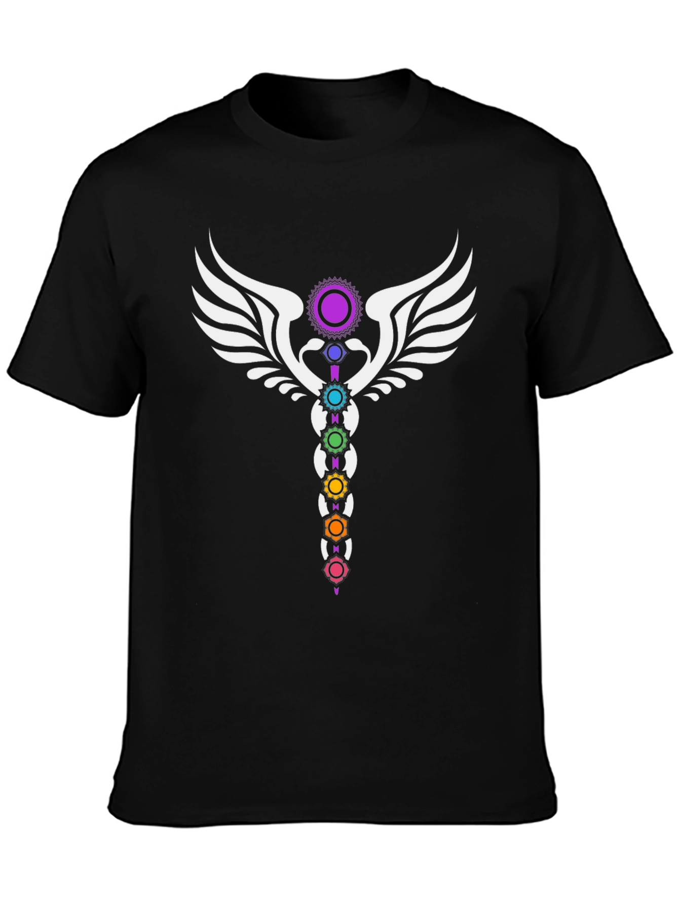 Chakra Wings Black Graphic Tee