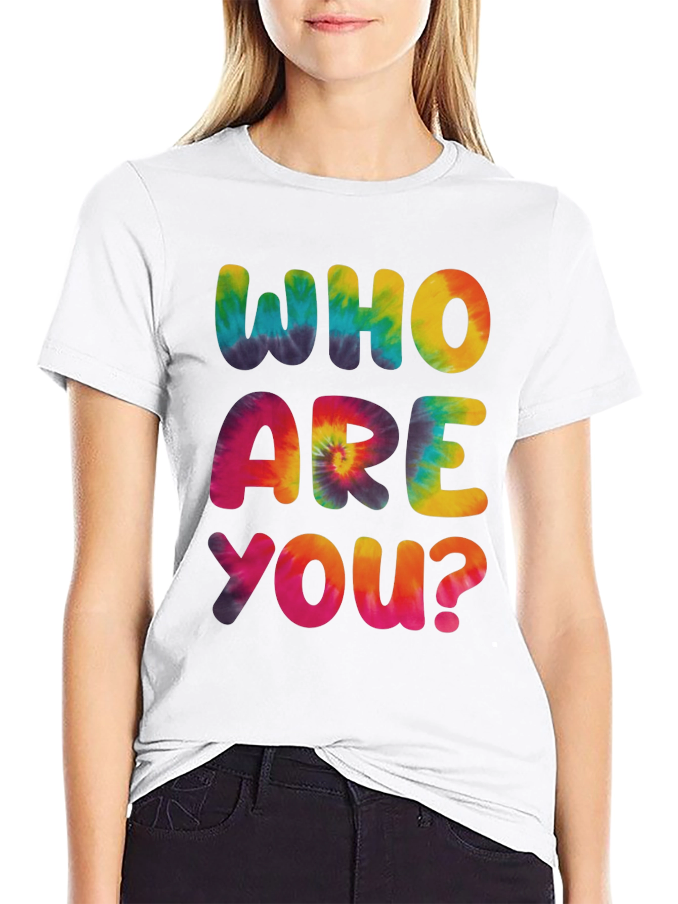 Tie-Dye Who Are You? Graphic Tee