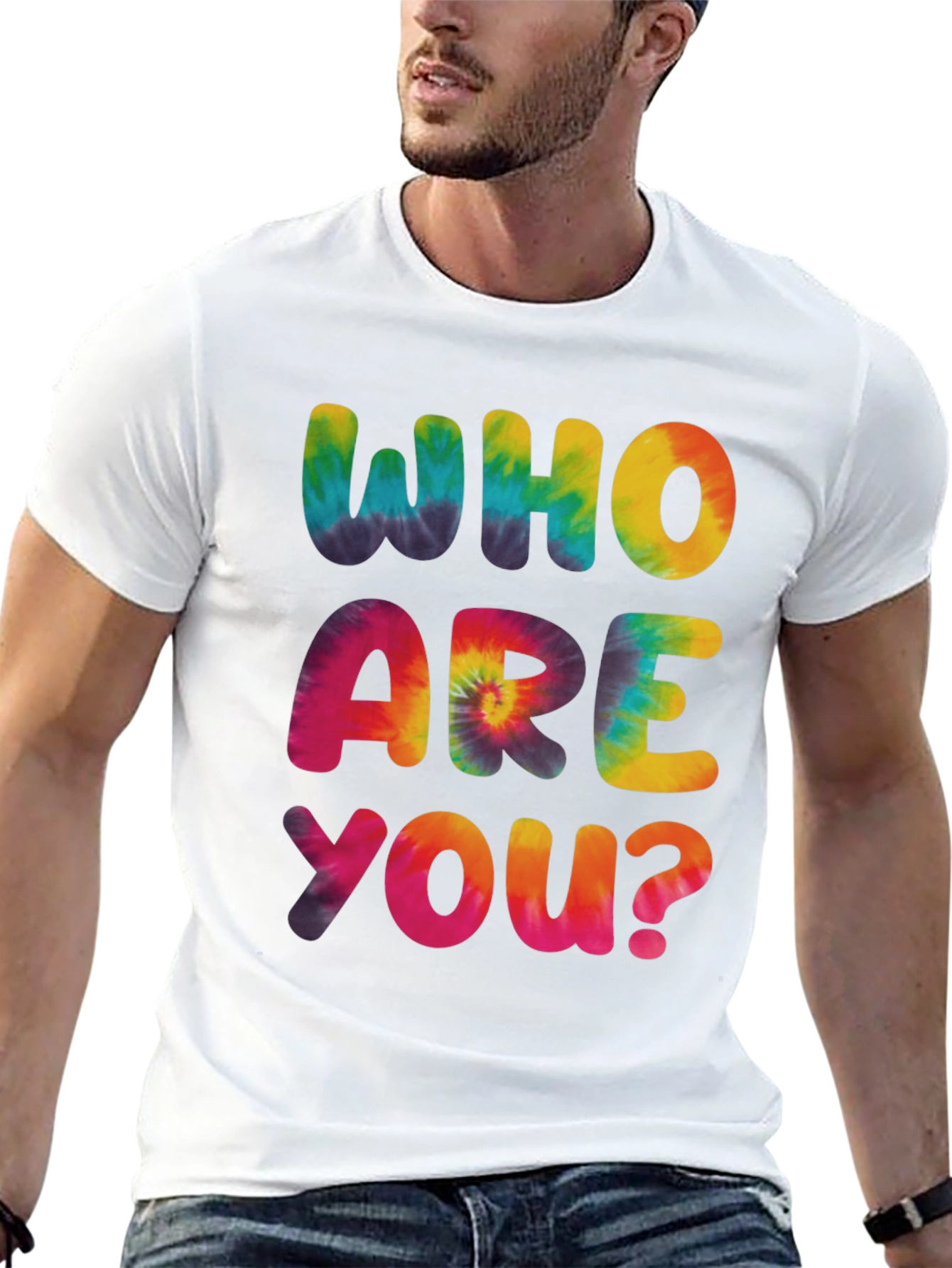 Tie-Dye Who Are You? Graphic Tee