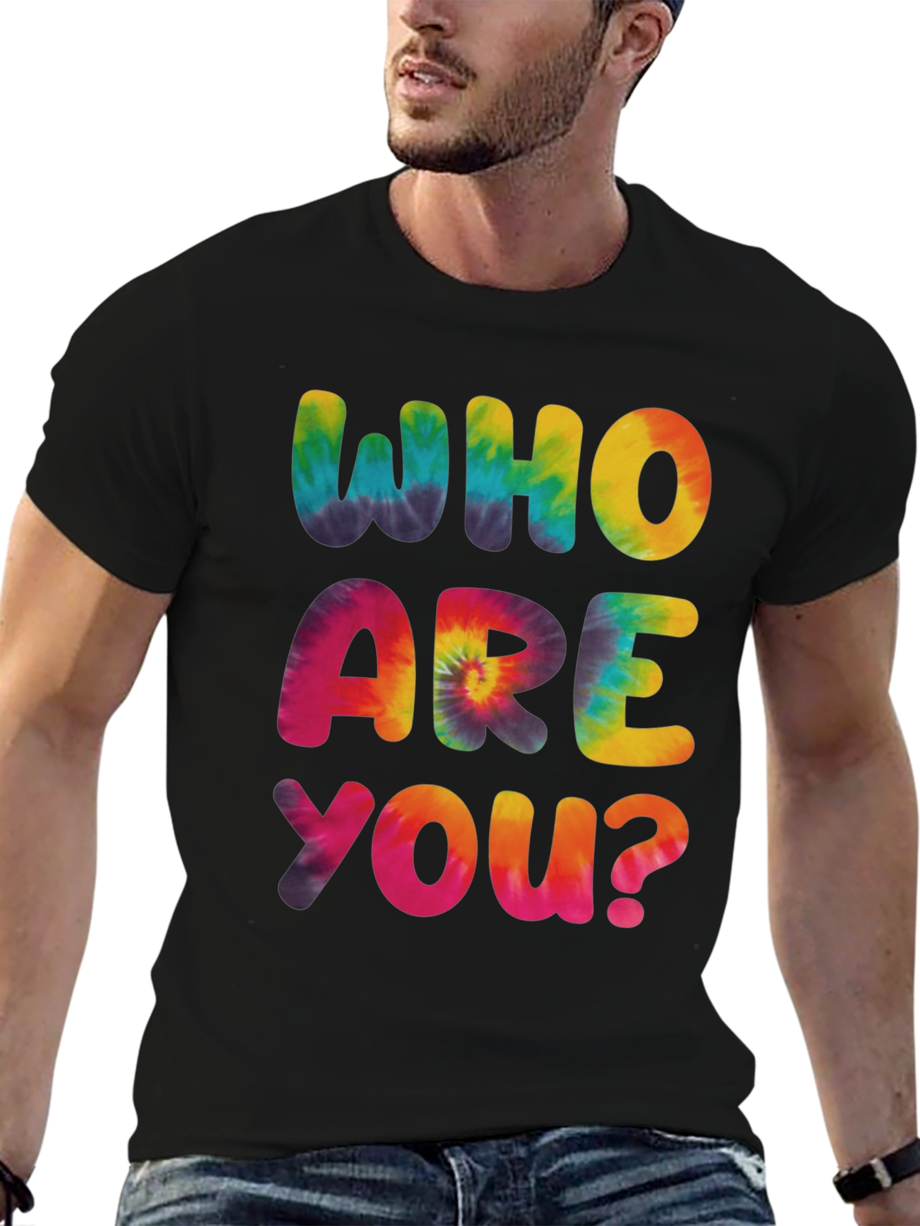 Tie-Dye Who Are You? Graphic Tee
