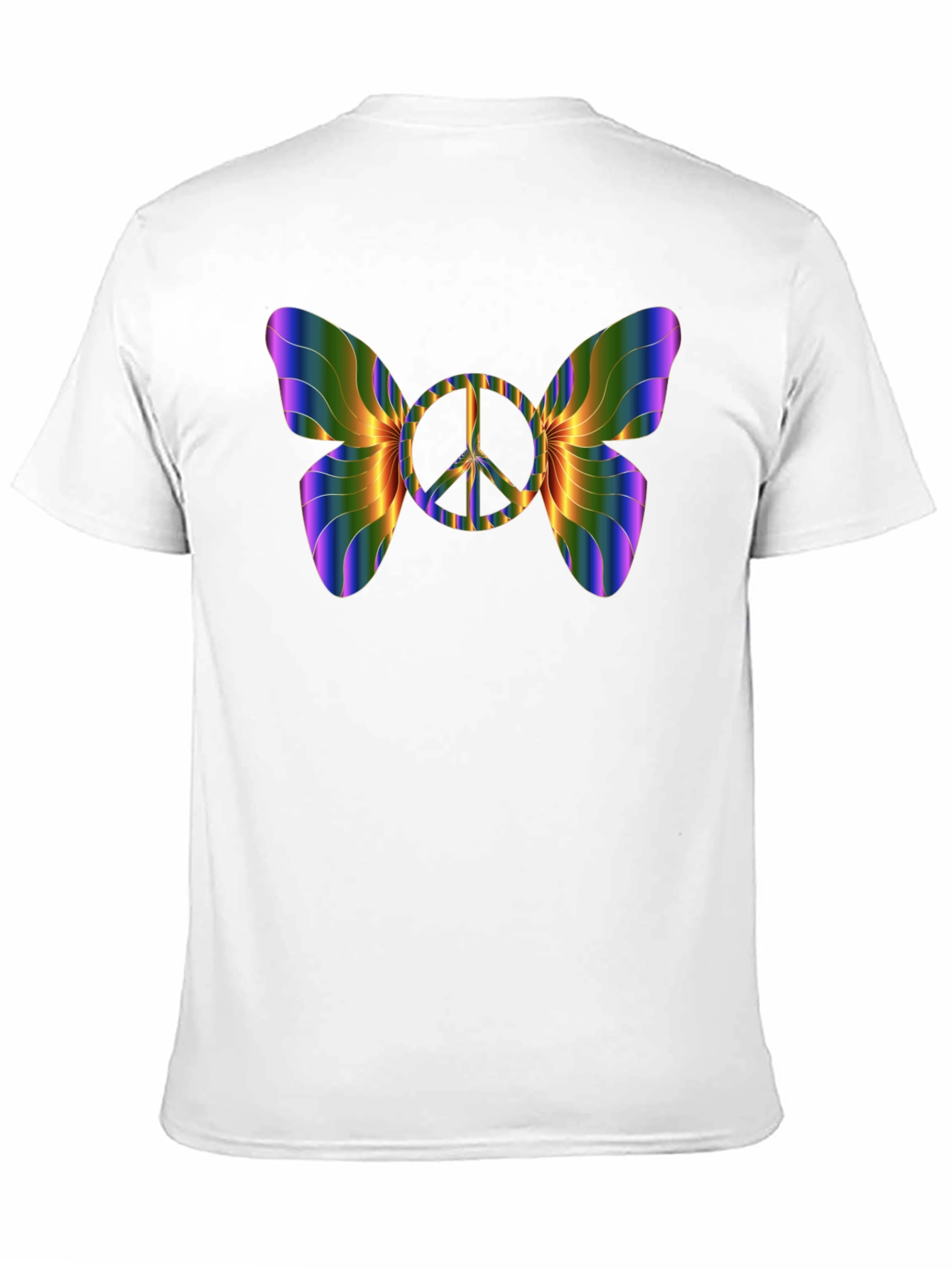 Peace Sign Butterfly T-Shirt - Rainbow Wings