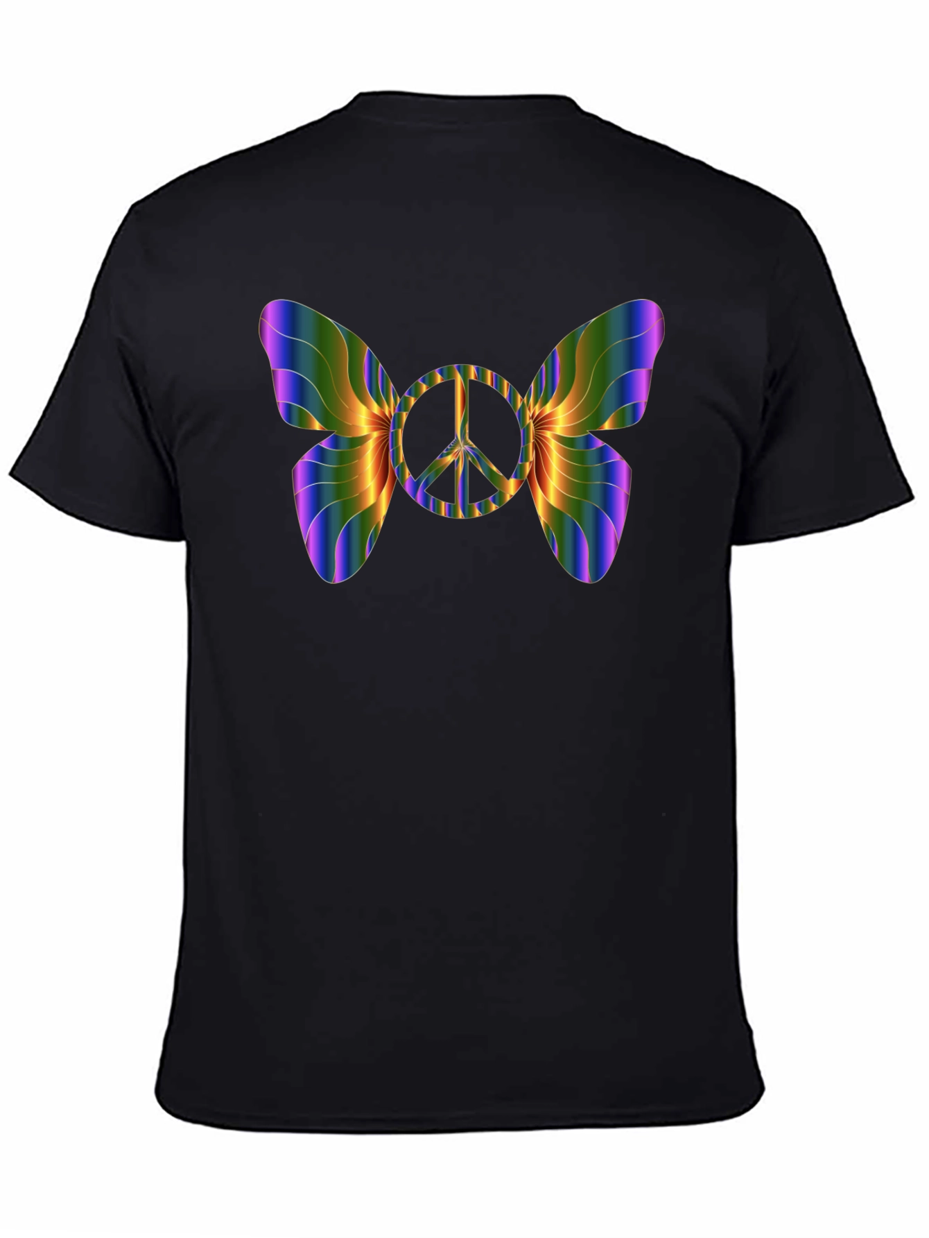 Peace Sign Butterfly T-Shirt - Rainbow Wings