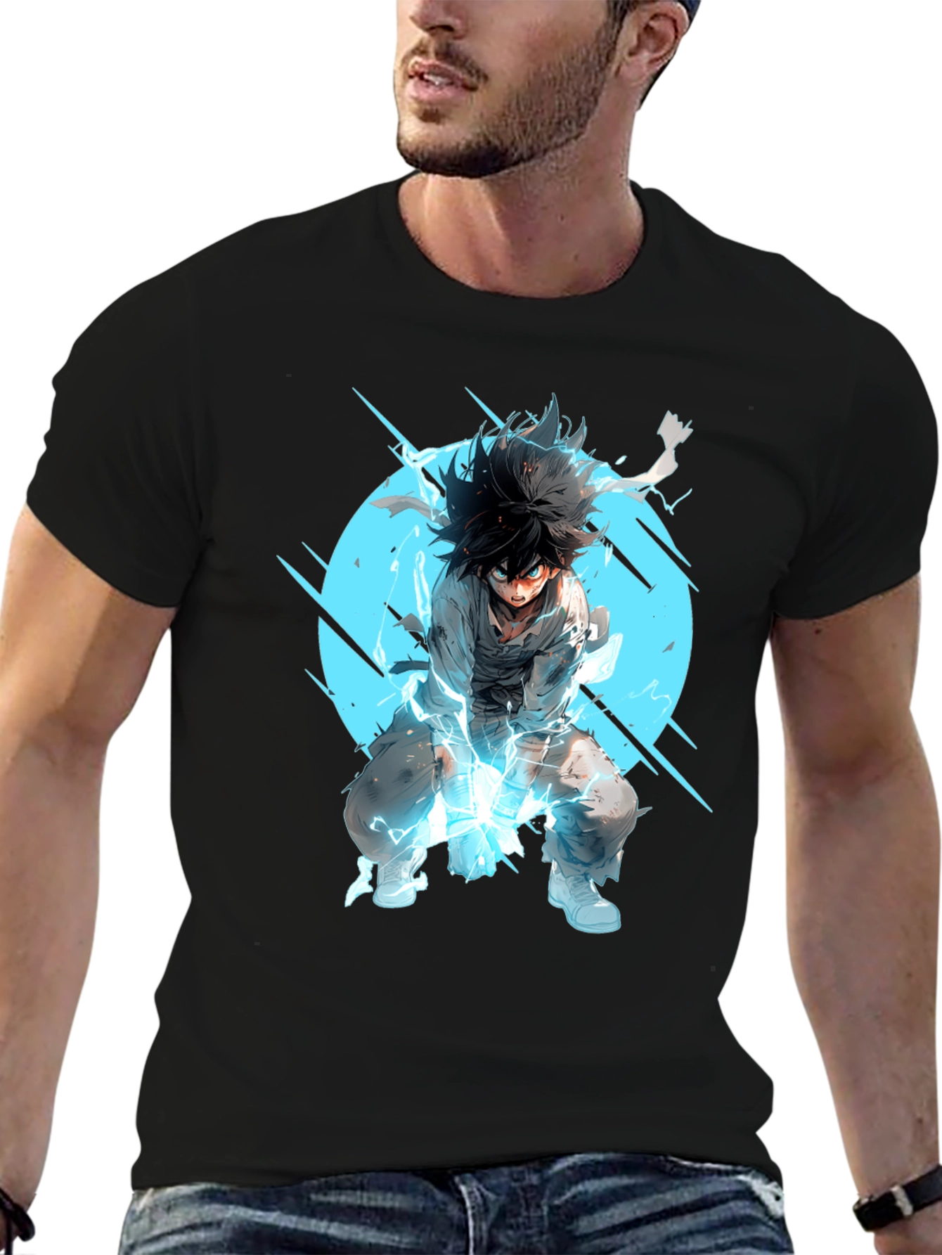 Anime Hero Black T-Shirt