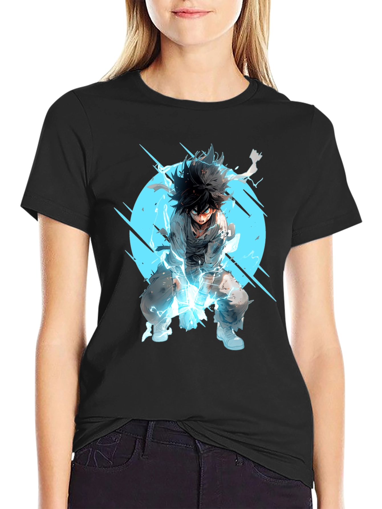 Anime Hero Black T-Shirt