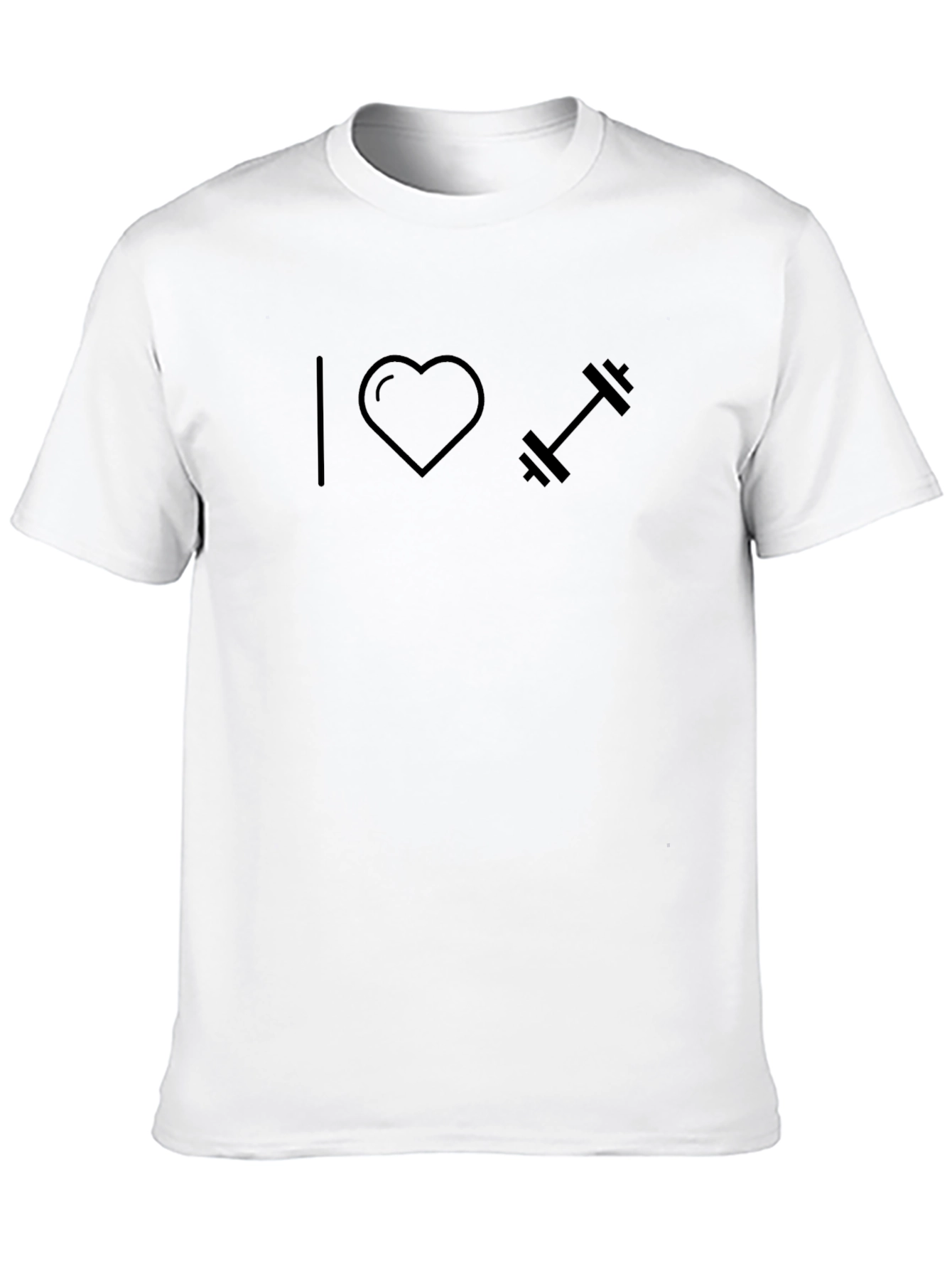 I Love Weightlifting T-Shirt - Black Graphic Tee