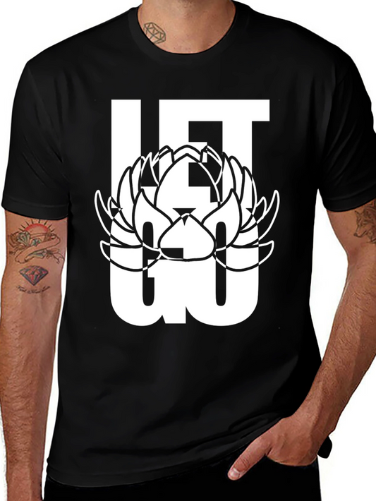 Let Go Lotus Graphic Tee - Stylish Zen Relaxation Shirt