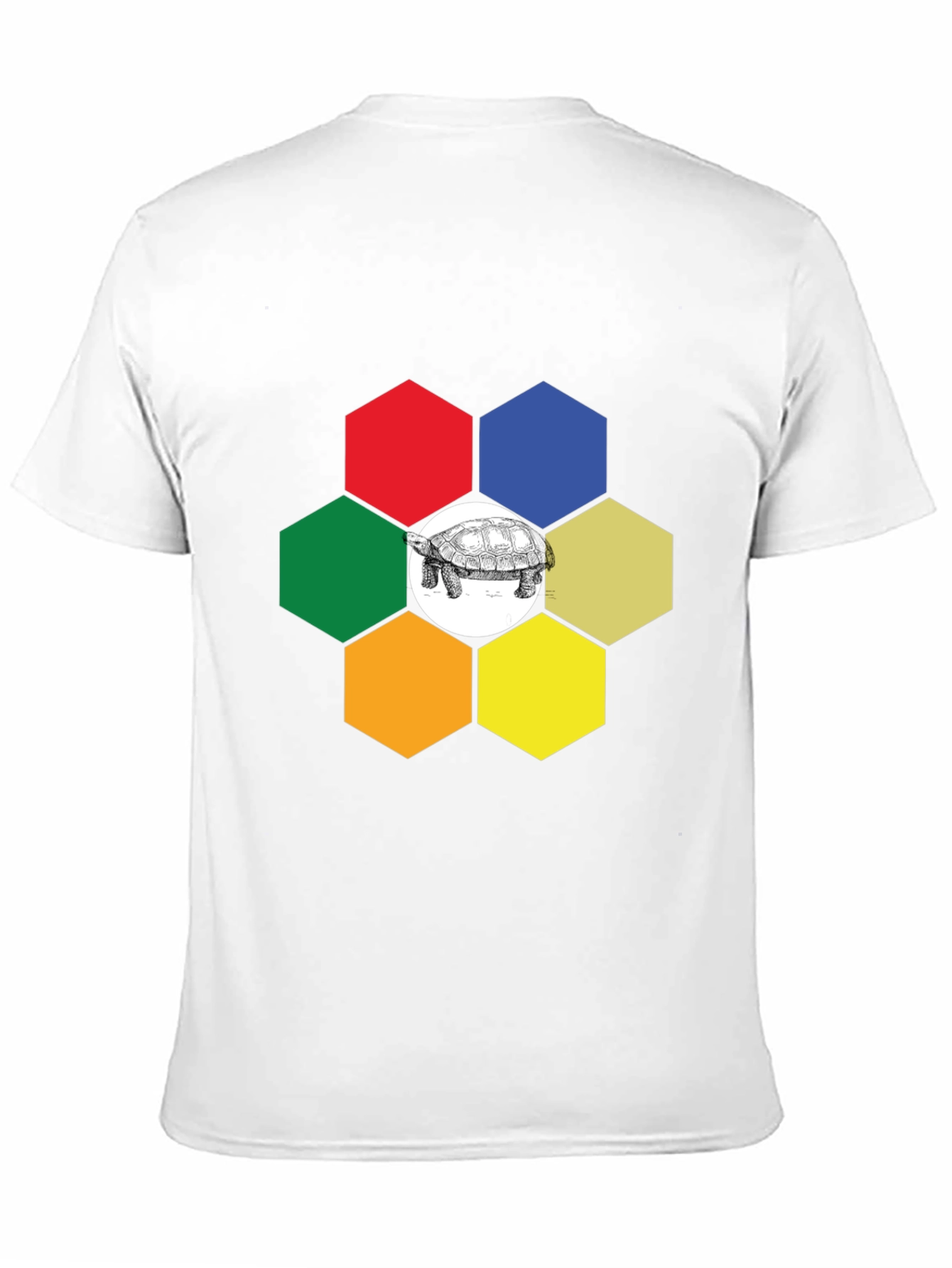 Hexagon Turtle Graphic Tee - Unique Design
