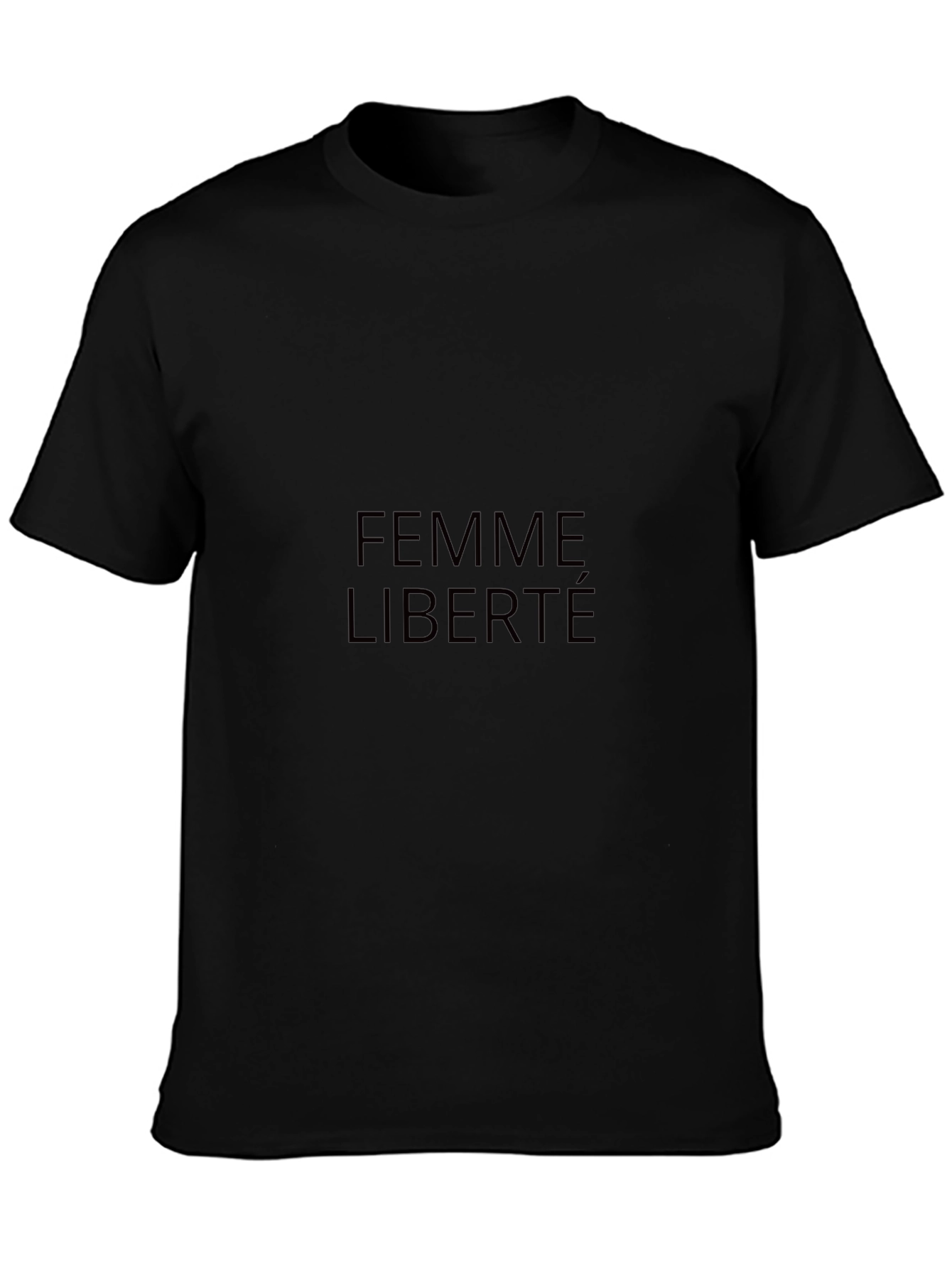 Femme Liberté Black Graphic Tee - Stylish Unisex T-Shirt