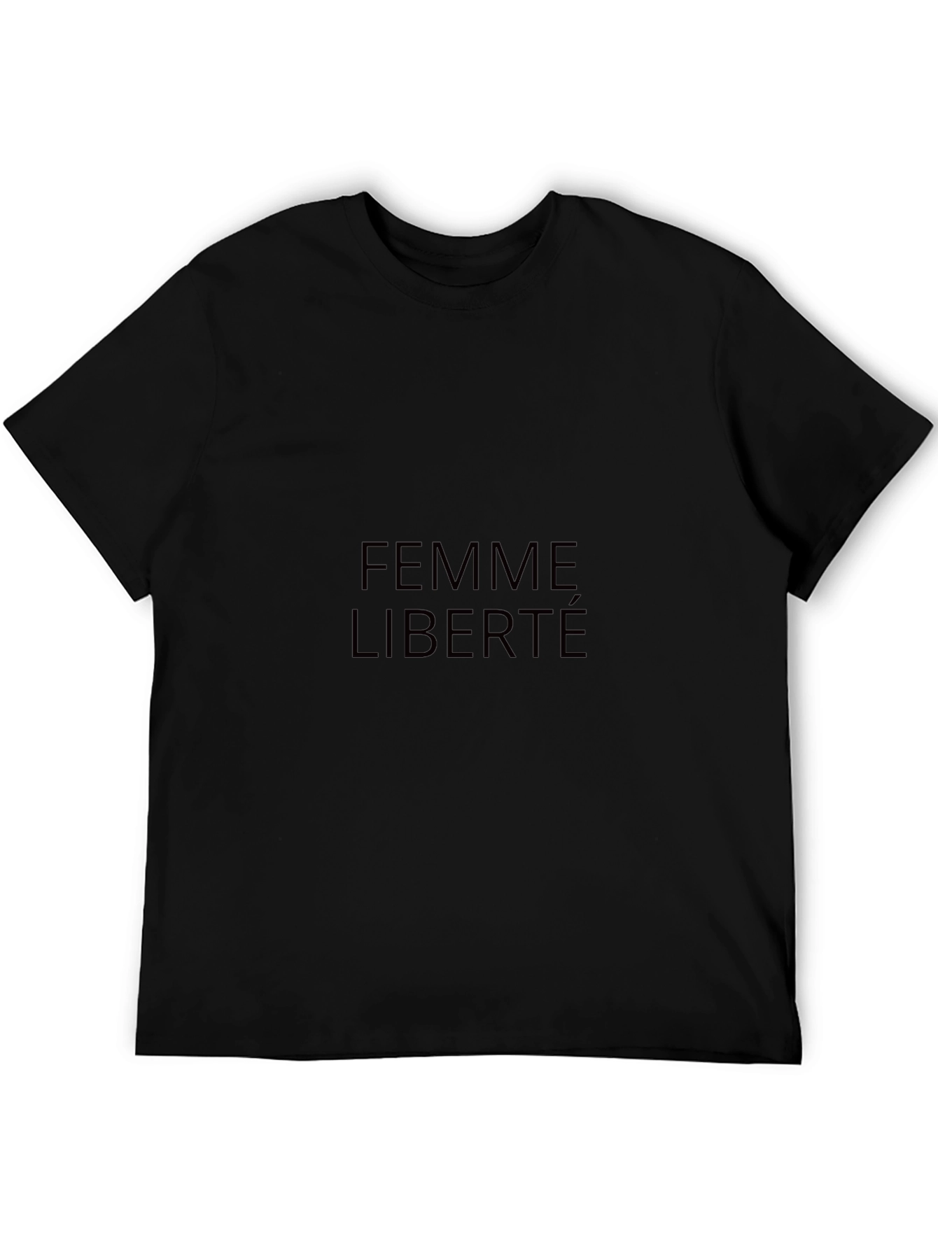 Femme Liberté Black Graphic Tee - Stylish Unisex T-Shirt
