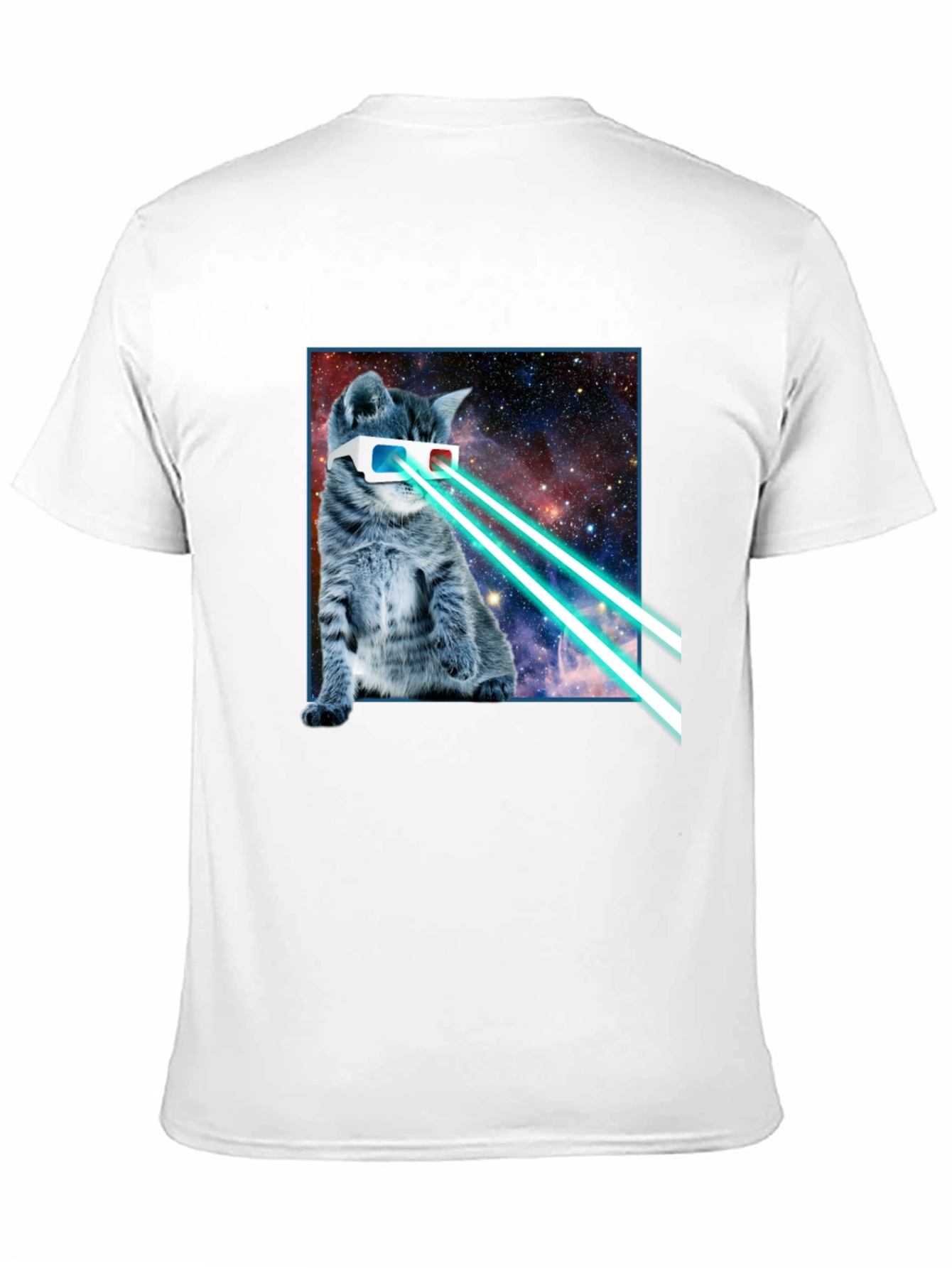 Laser Cat T-Shirt - Galaxy Kitten