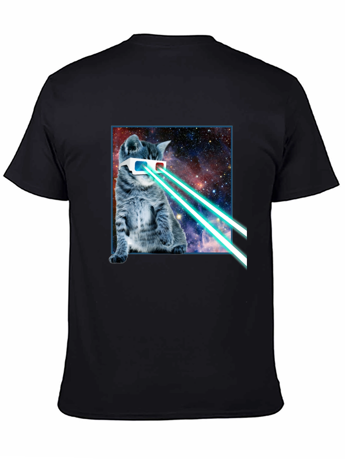 Laser Cat T-Shirt - Galaxy Kitten