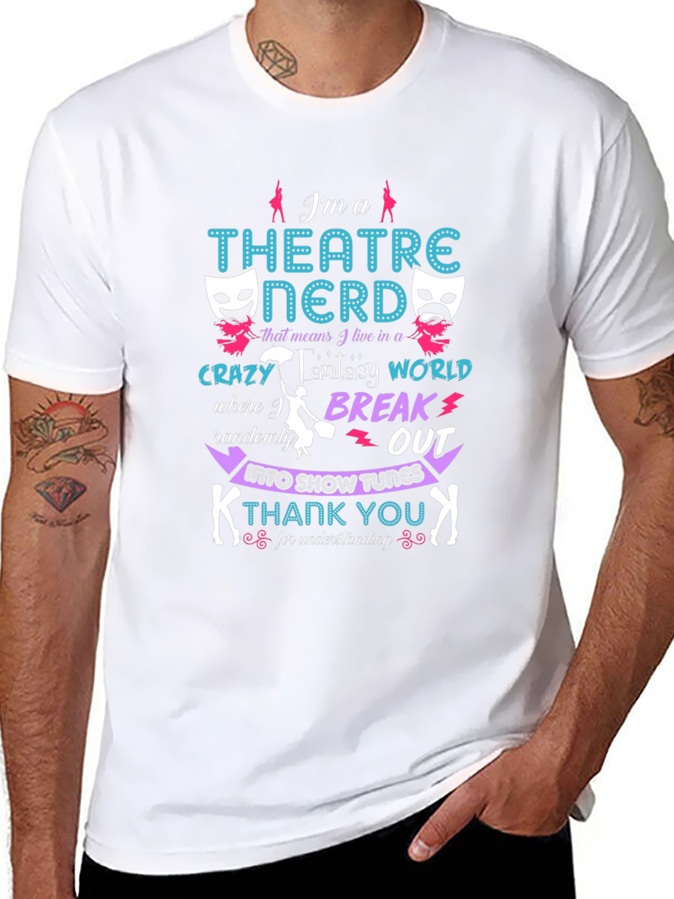 Theatre Nerd T-Shirt - Break Into Show Tunes