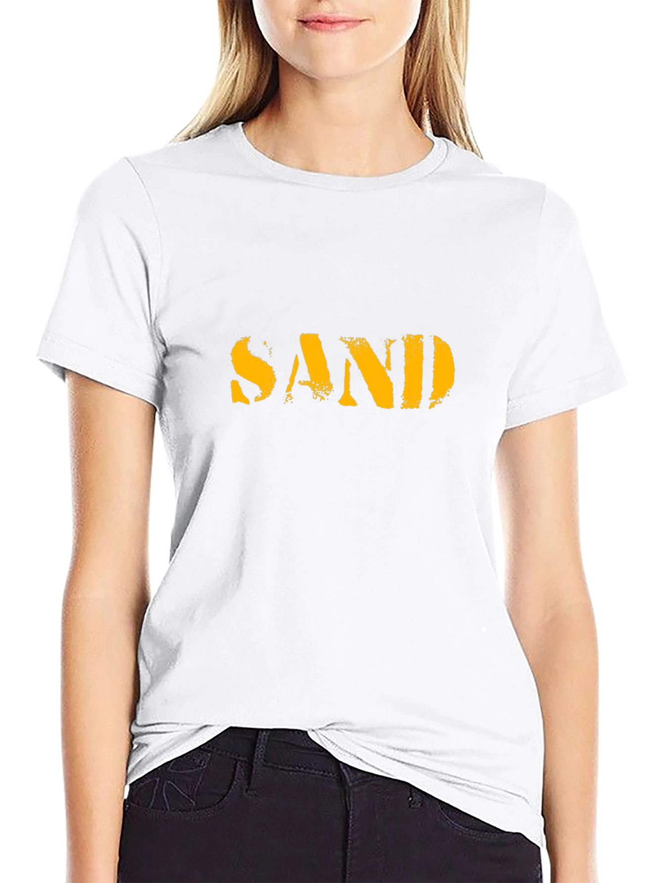 SAND Graphic Tee - Military Style - Black Cotton
