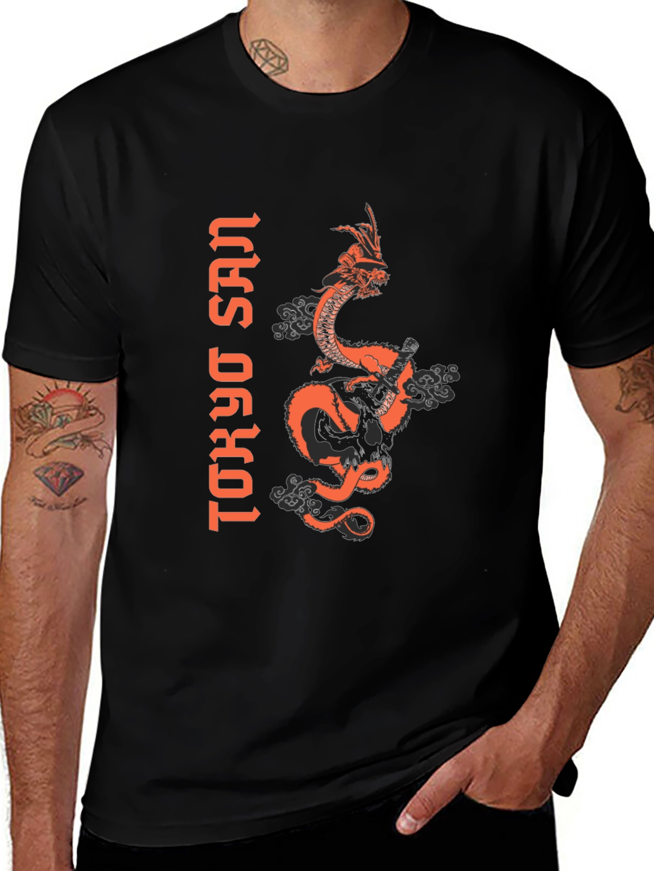 Tokyo San Dragon Graphic Tee - Mens
