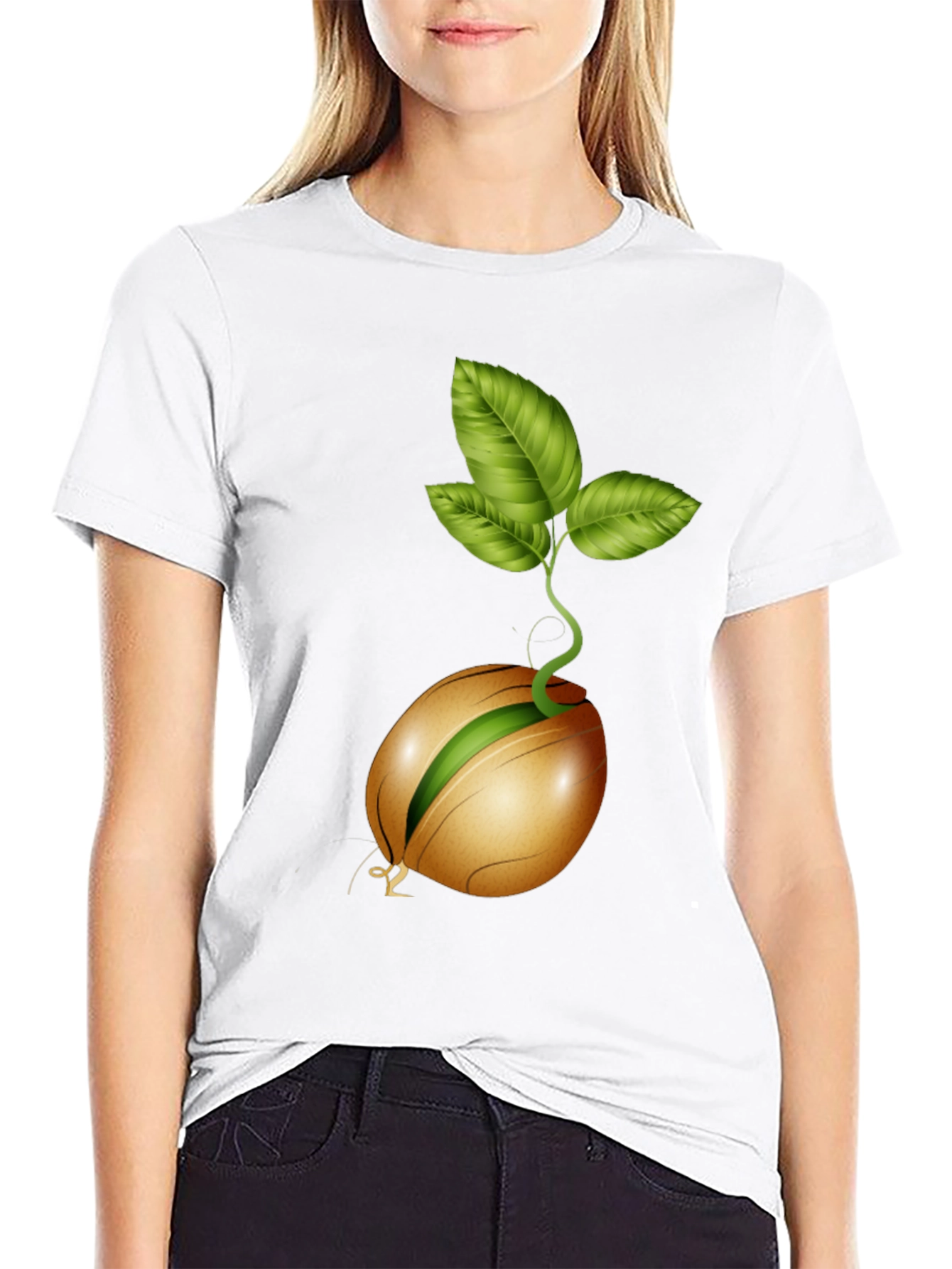 Sprouting Seed Graphic Tee - Organic Style