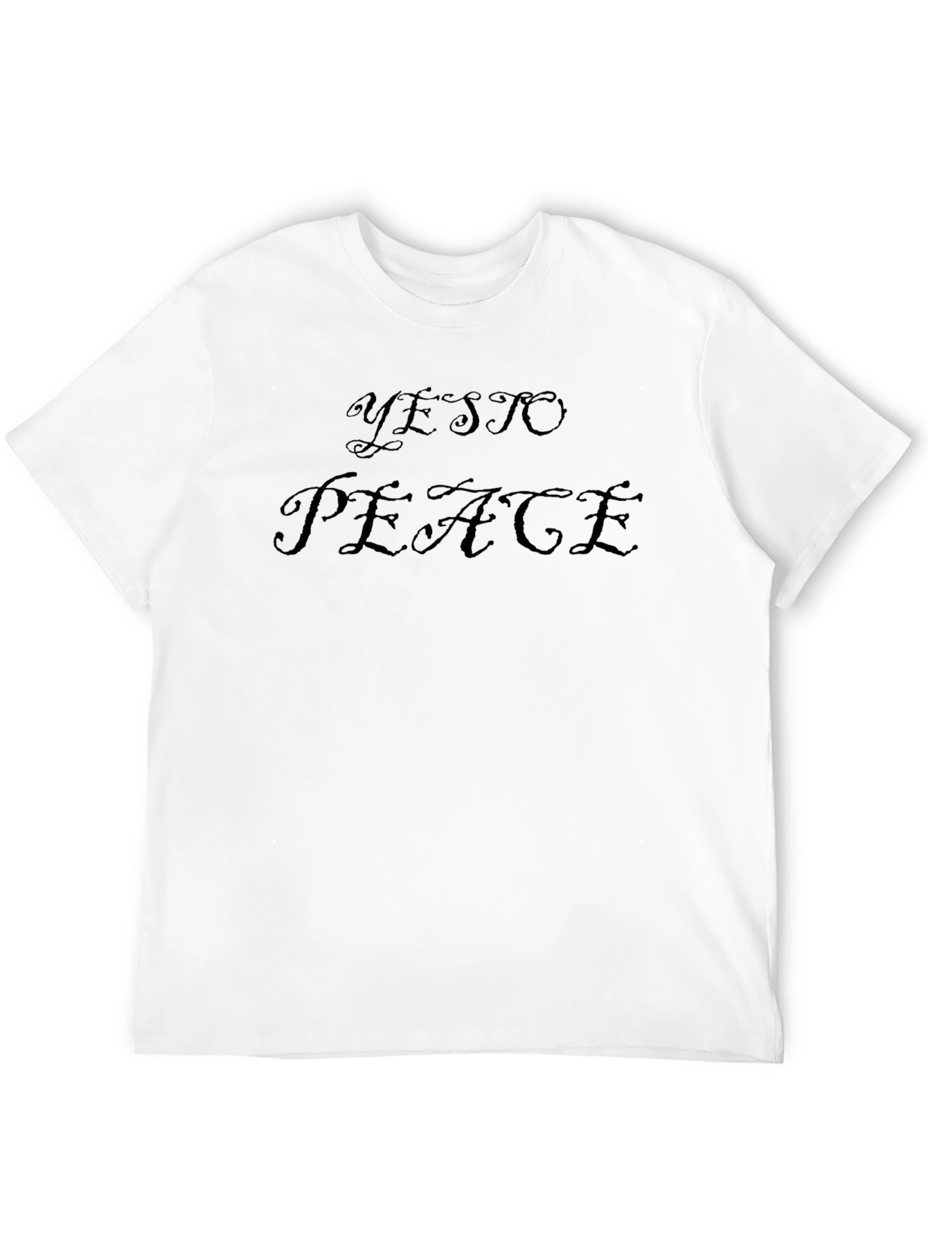 Yes to Peace Black T-Shirt - Stylish Slogan Tee