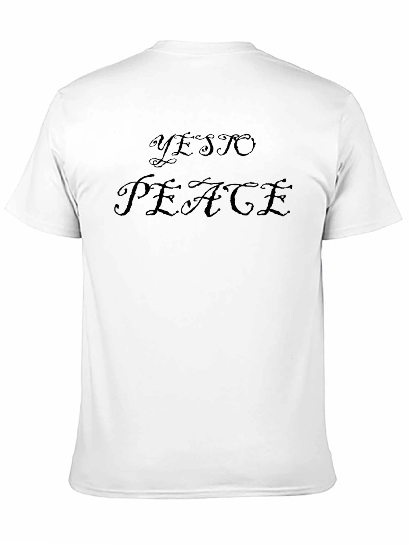 Yes to Peace Black T-Shirt - Stylish Slogan Tee