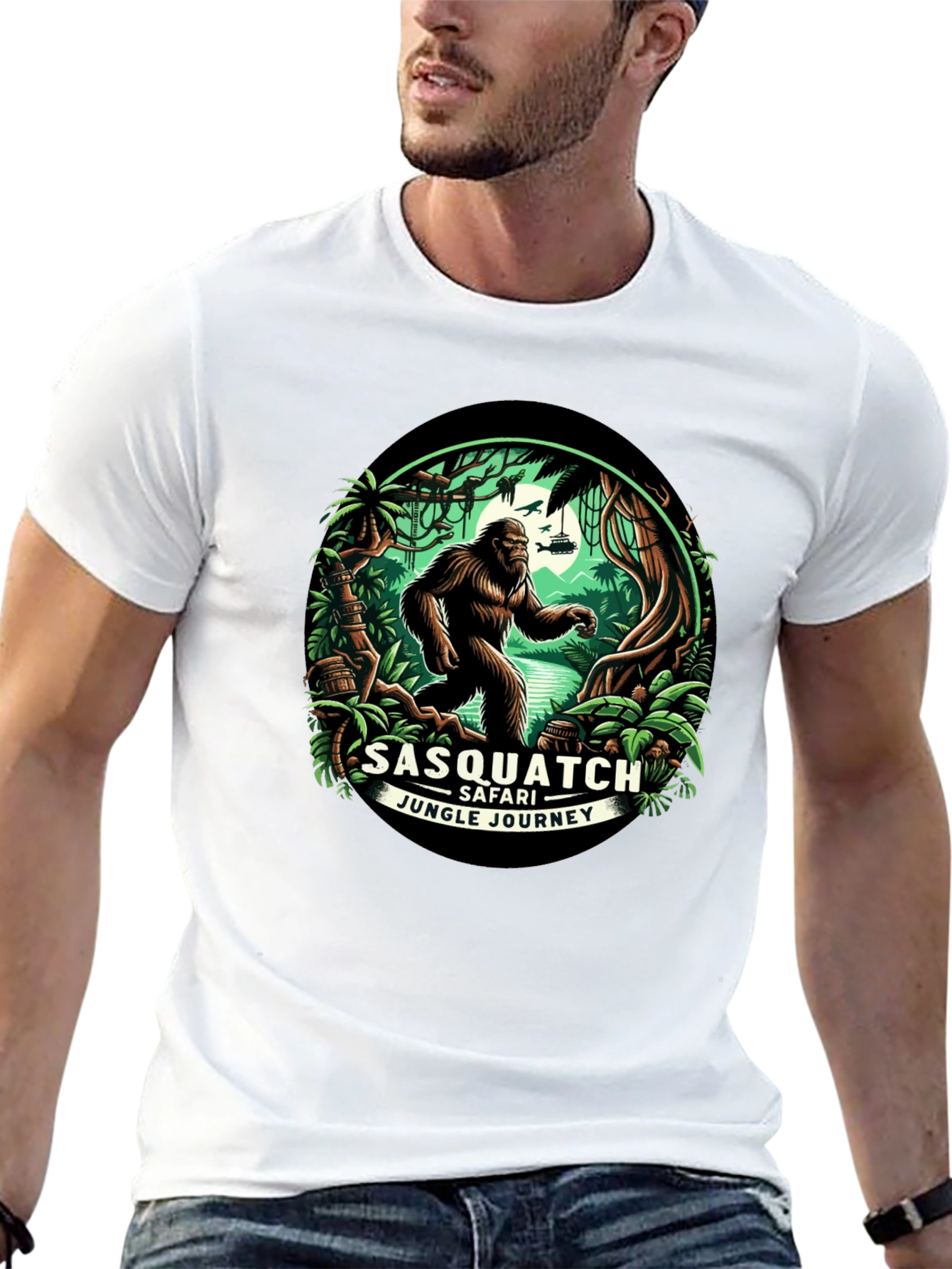 Sasquatch Safari T-Shirt - Jungle Adventure Tee
