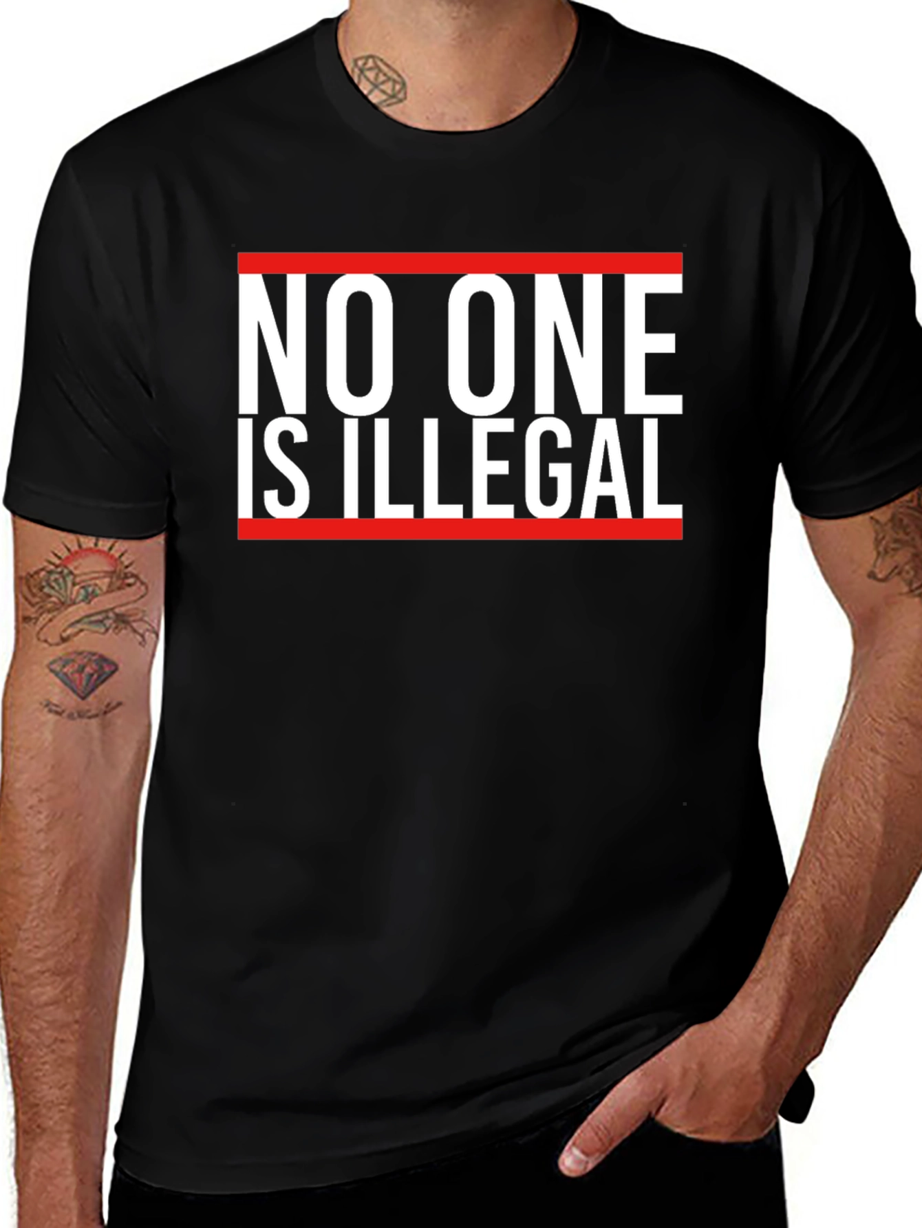 No One is Illegal Graphic Tee