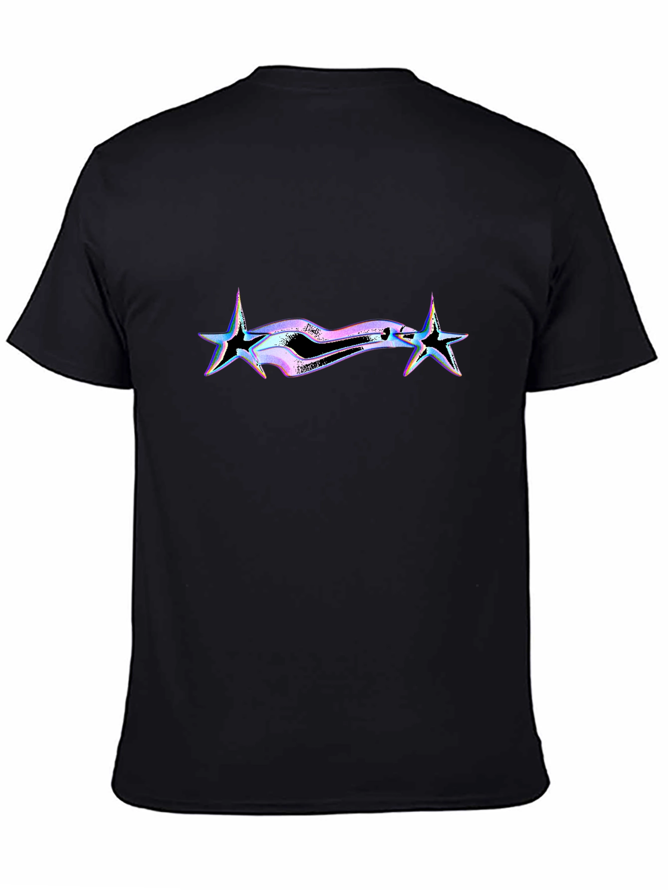 Edgy Black T-Shirt with Star Graphic
