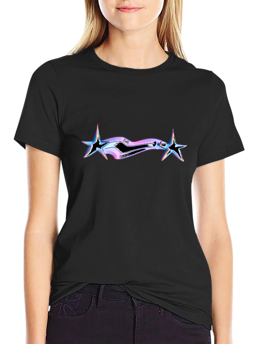Edgy Black T-Shirt with Star Graphic