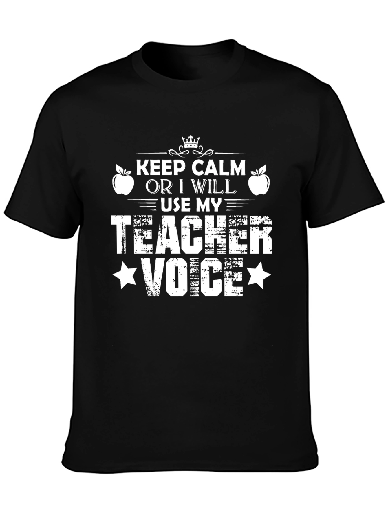 Keep Calm Teacher Voice T-Shirt - Black