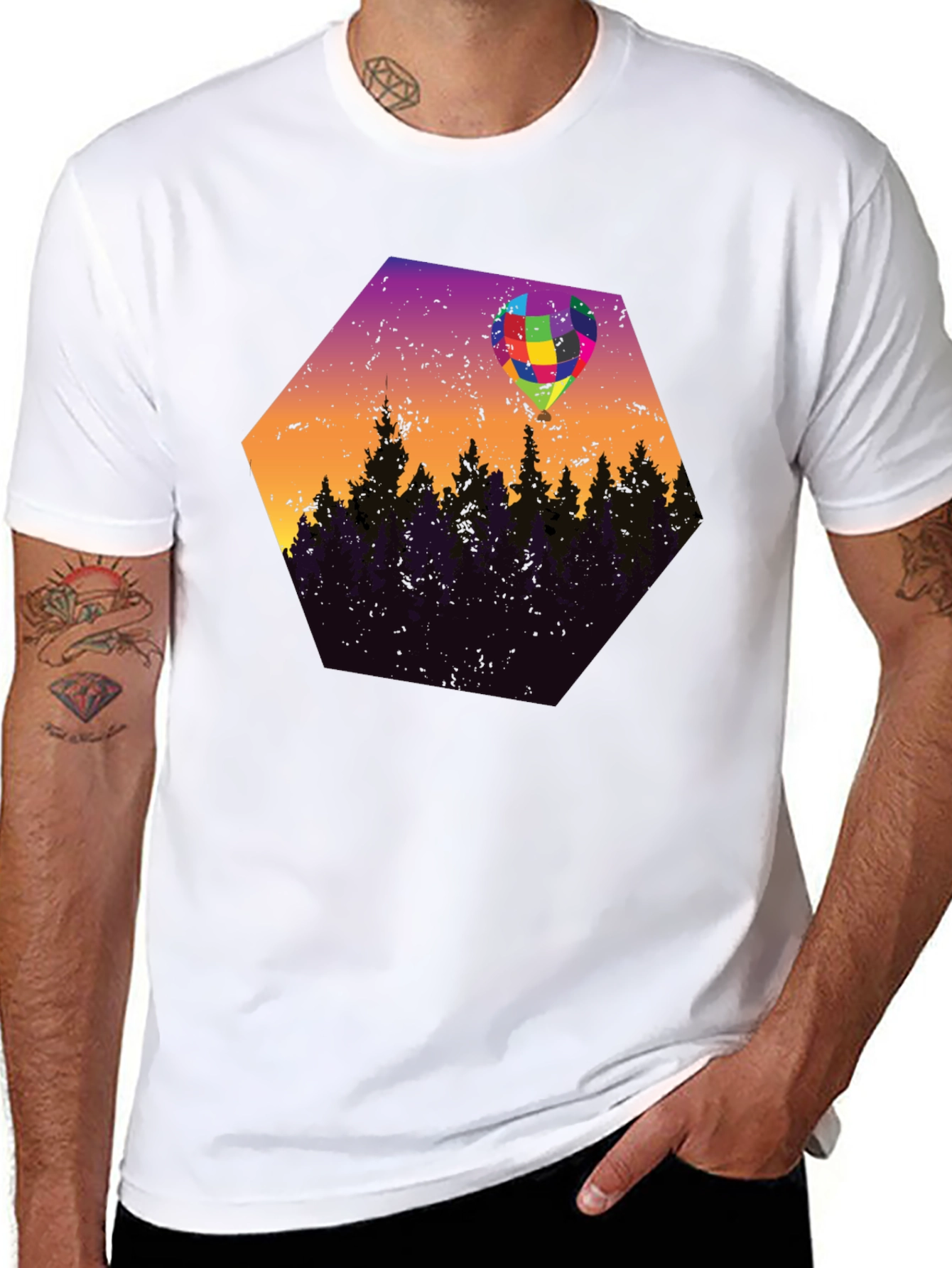 Abstract Balloon Forest Graphic Tee