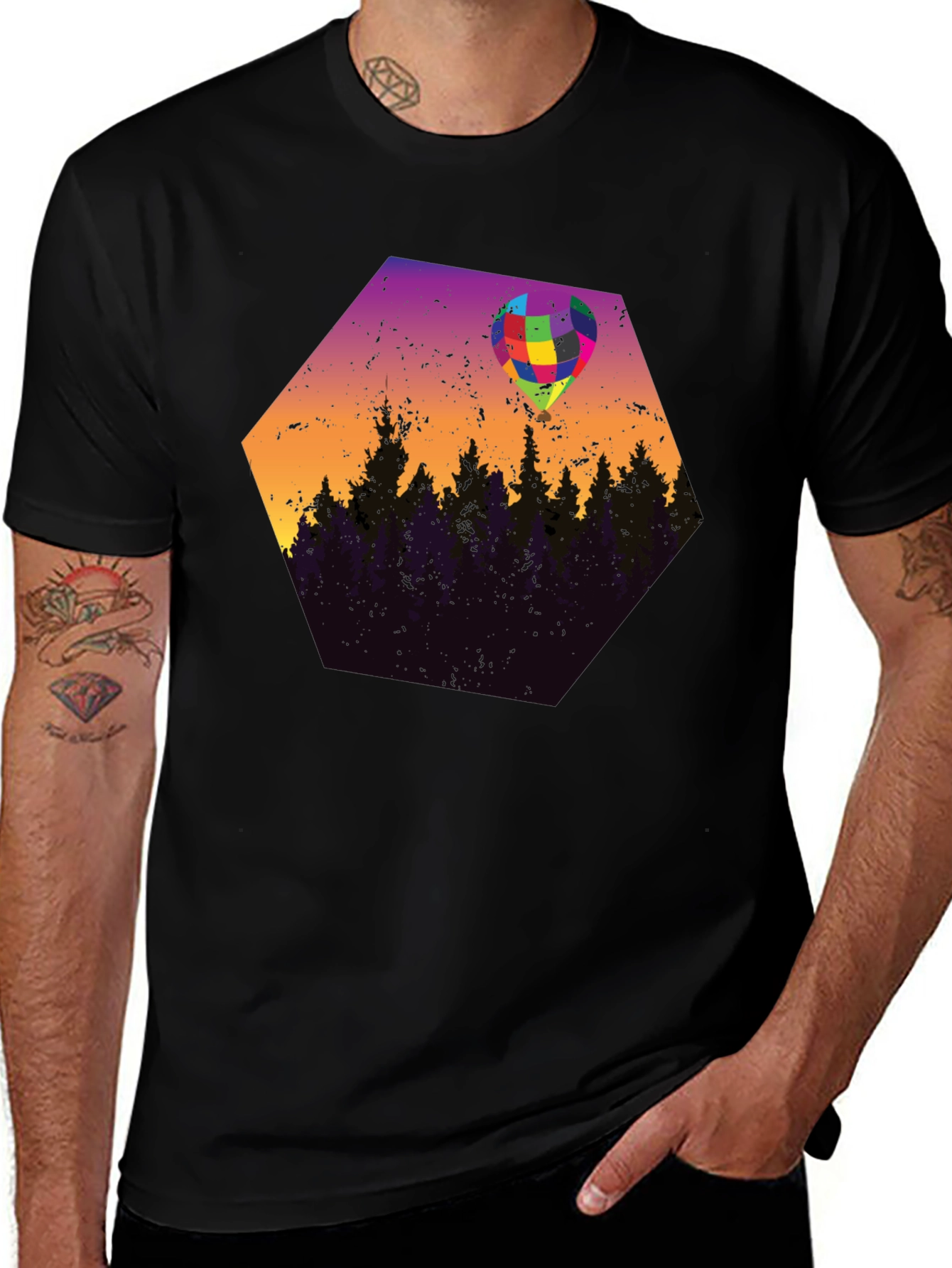 Abstract Balloon Forest Graphic Tee