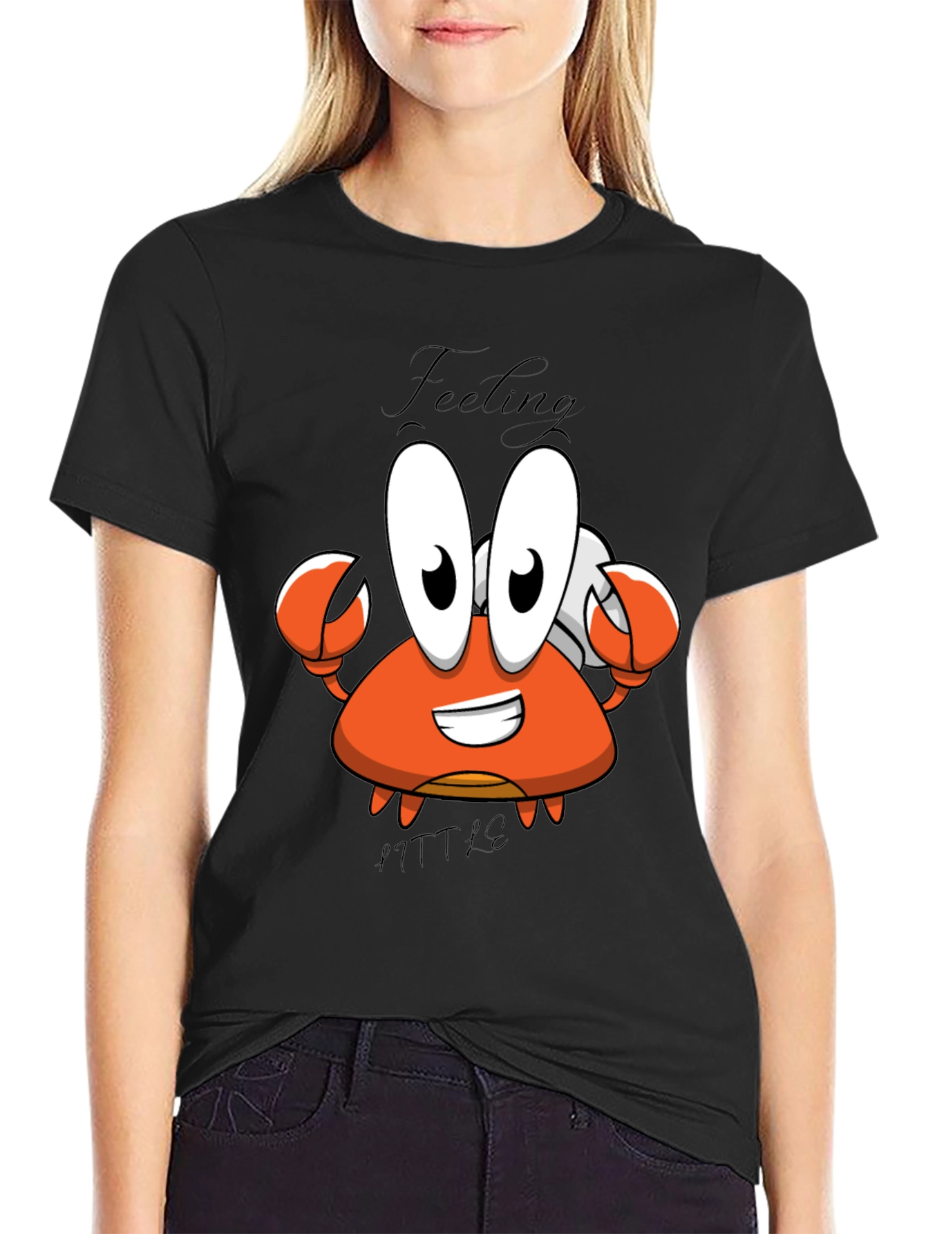Feeling A Little Crabby T-Shirt - Cartoon Crab Tee