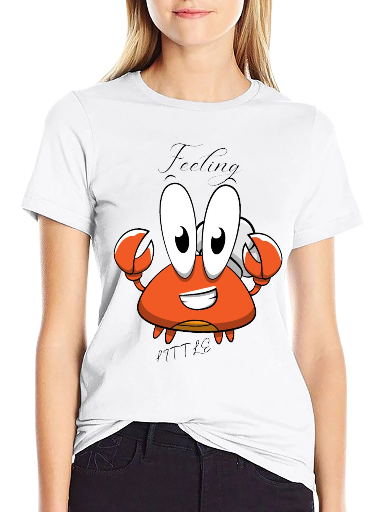Feeling A Little Crabby T-Shirt - Cartoon Crab Tee