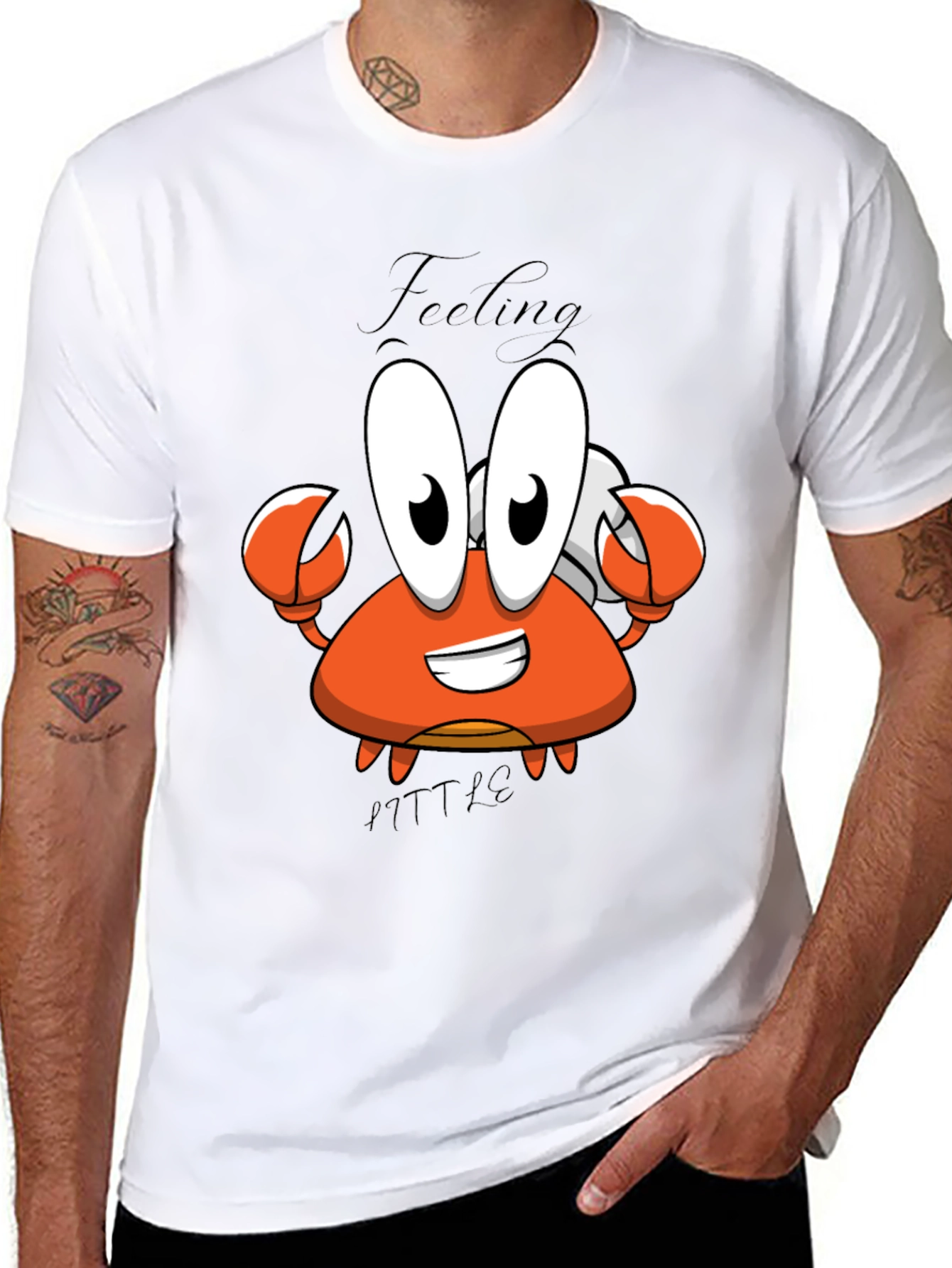 Feeling A Little Crabby T-Shirt - Cartoon Crab Tee