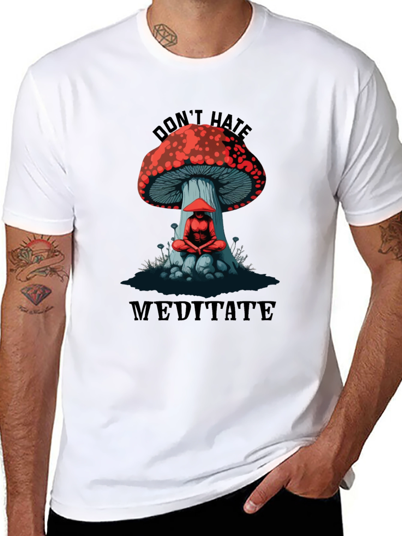 Dont Hate Meditate Graphic T-Shirt