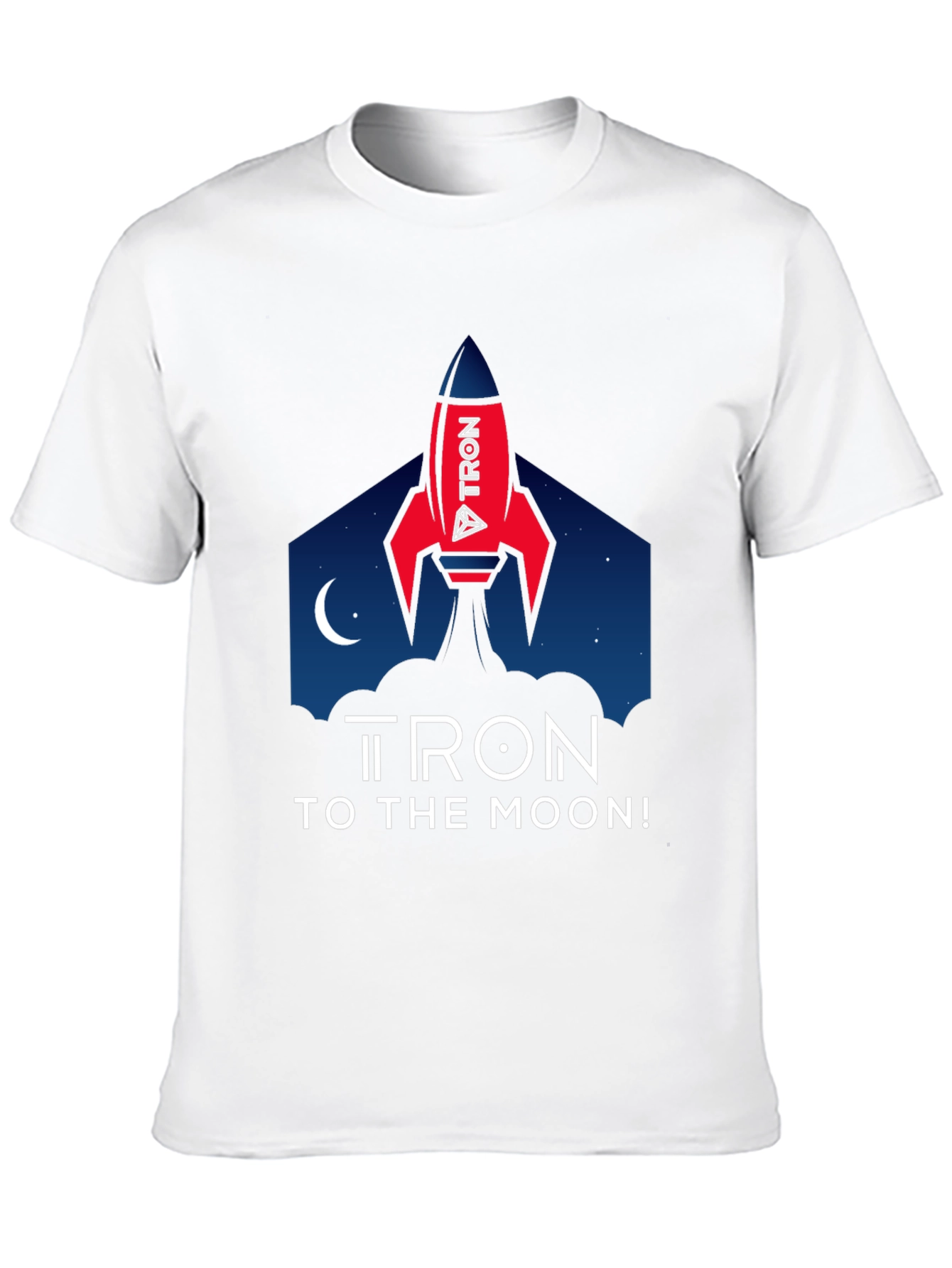 Tron to the Moon Black T-Shirt