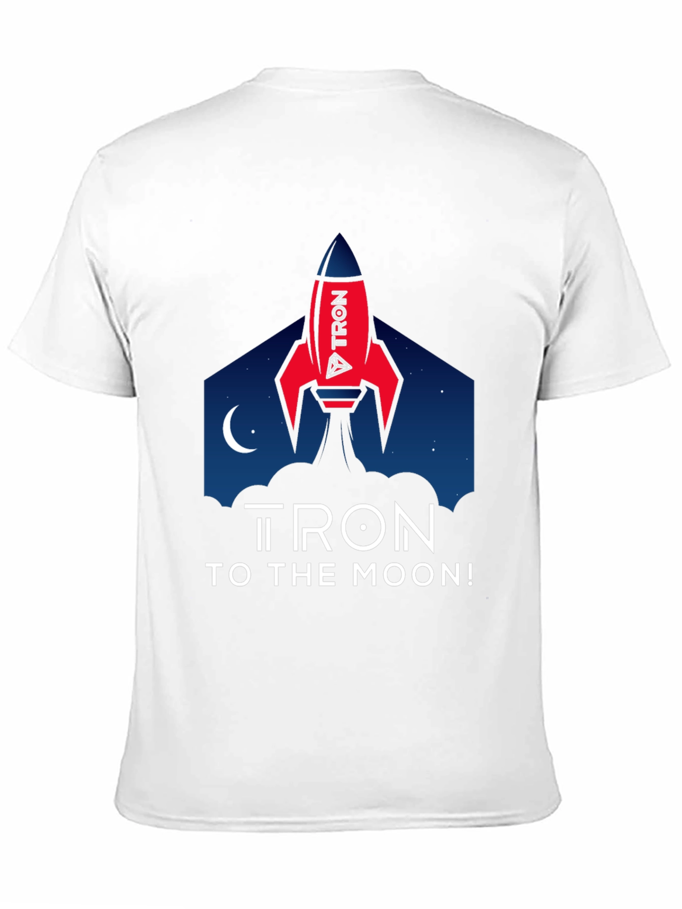 Tron to the Moon Black T-Shirt