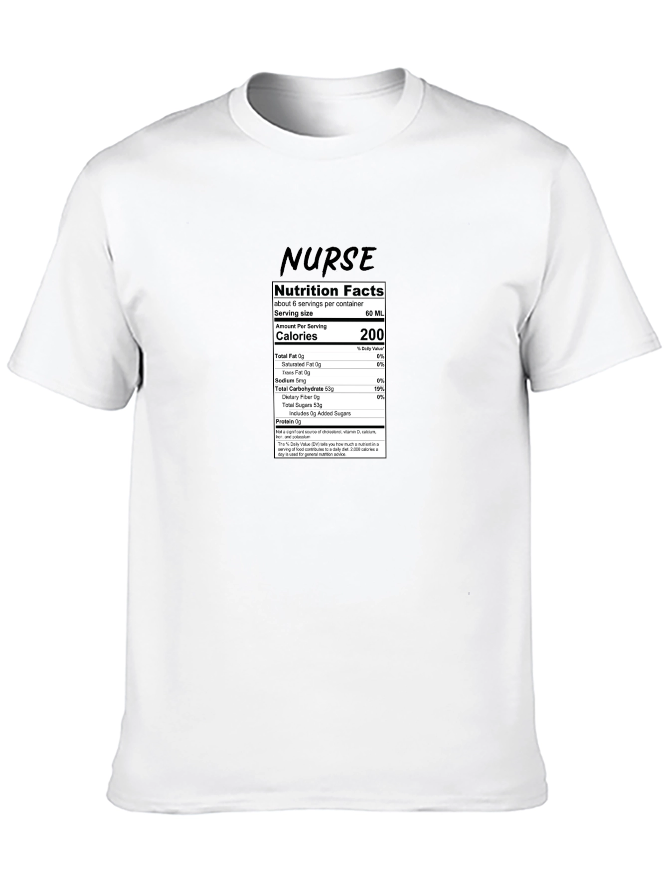 Nurse Nutrition Facts T-Shirt - Black
