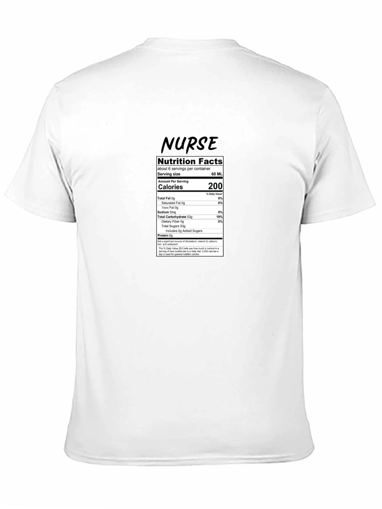 Nurse Nutrition Facts T-Shirt - Black