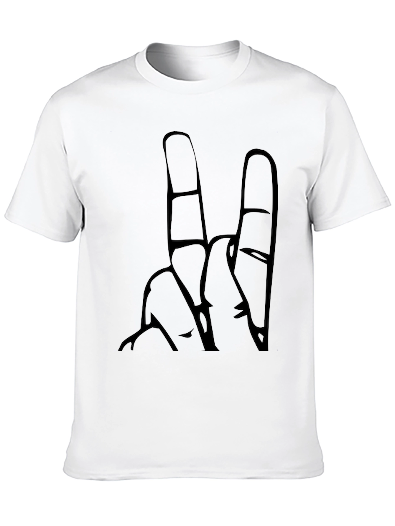 Cool Black T-Shirt with Hand Sign Graphic