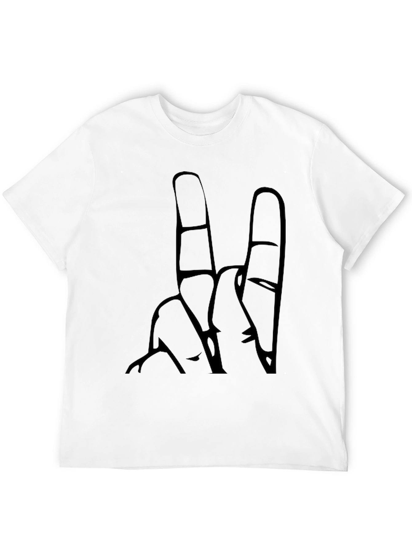 Cool Black T-Shirt with Hand Sign Graphic