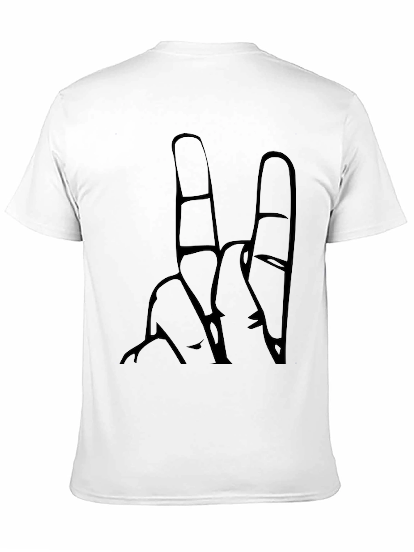 Cool Black T-Shirt with Hand Sign Graphic