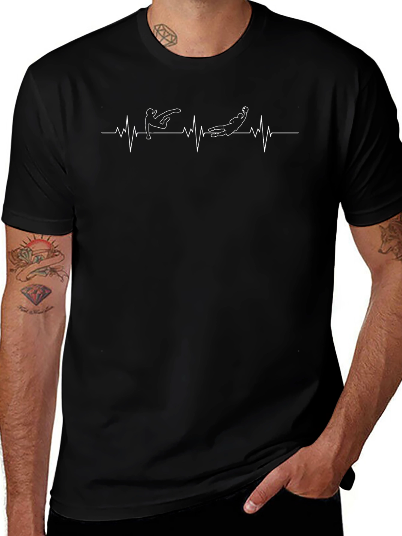 Heartbeat Sports T-Shirt - Black